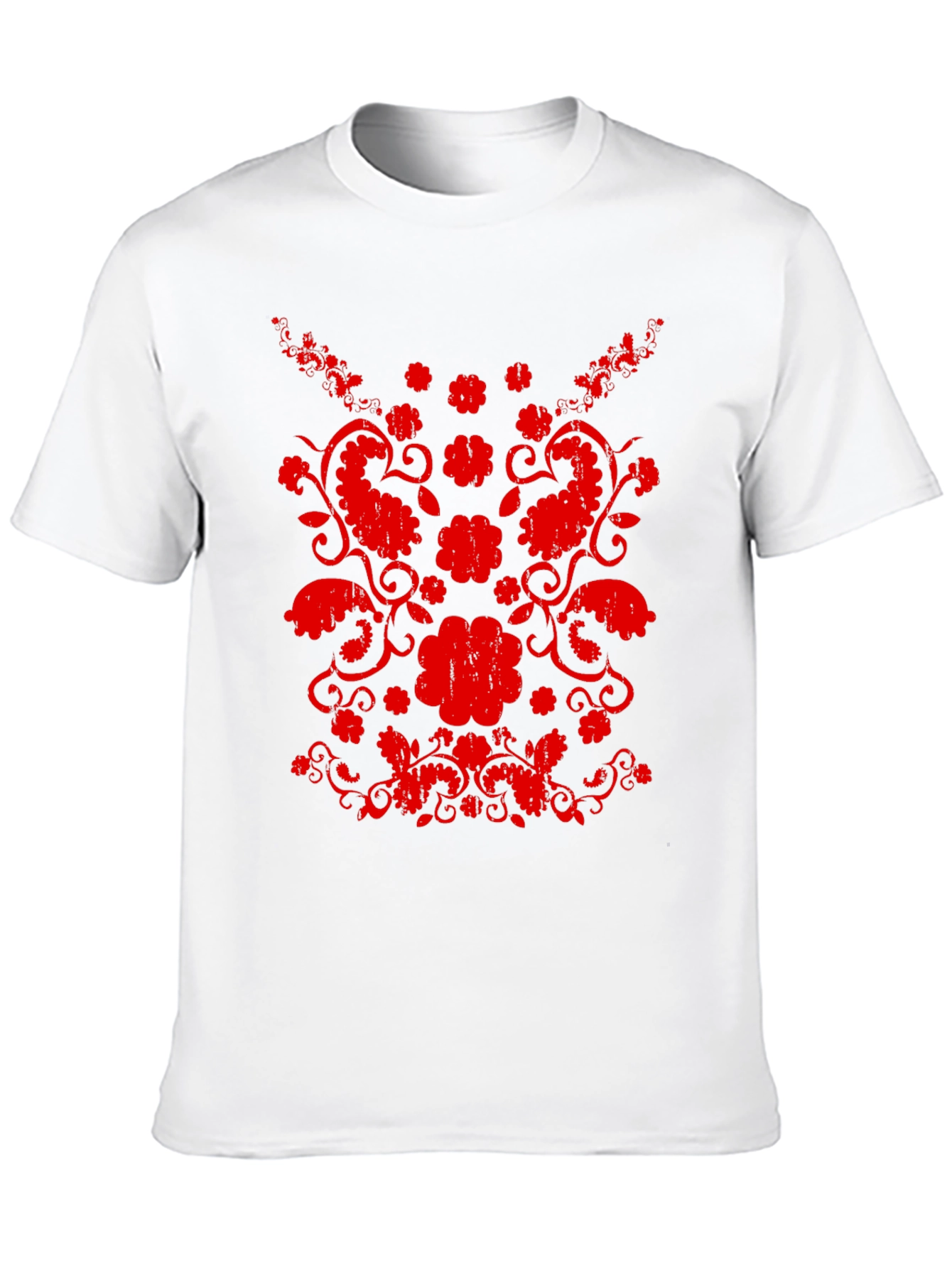 Black Floral Paisley Graphic Black T-Shirt view 10