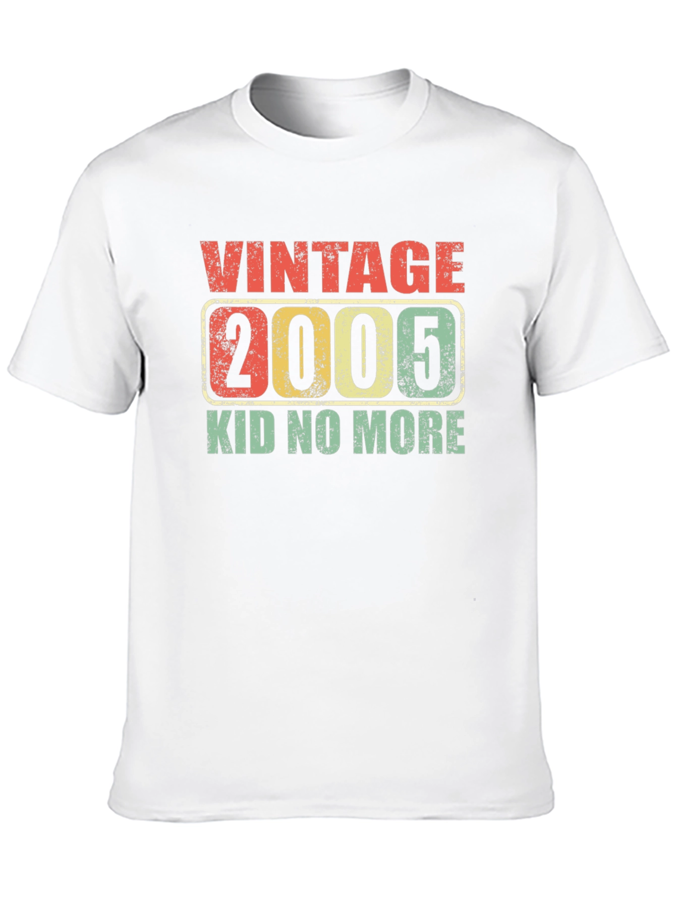 Black Vintage 2005 Birthday T-Shirt - Kid No More! view 10