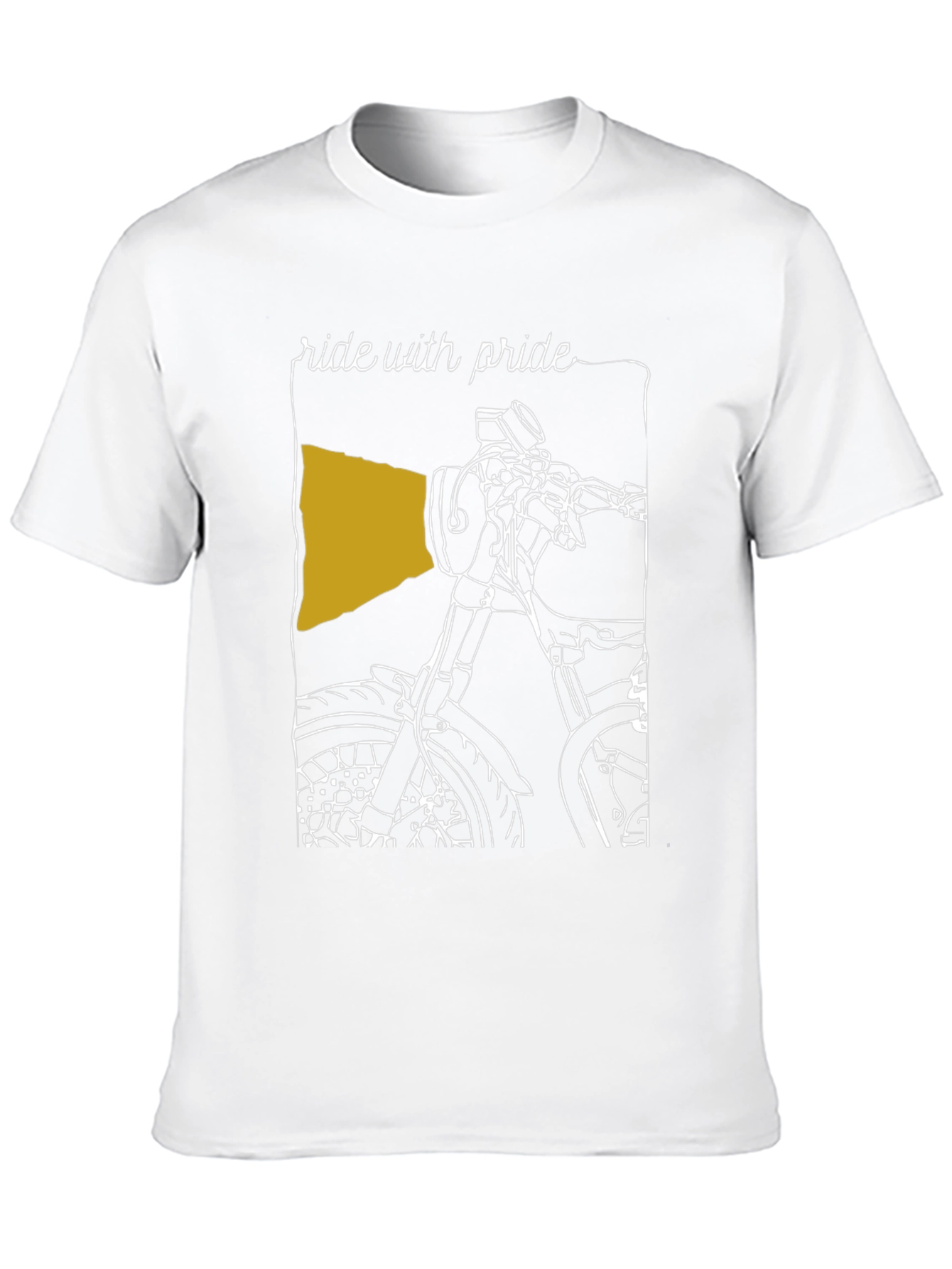 Black Ride with Pride T-Shirt - Motorcycle Design view 10