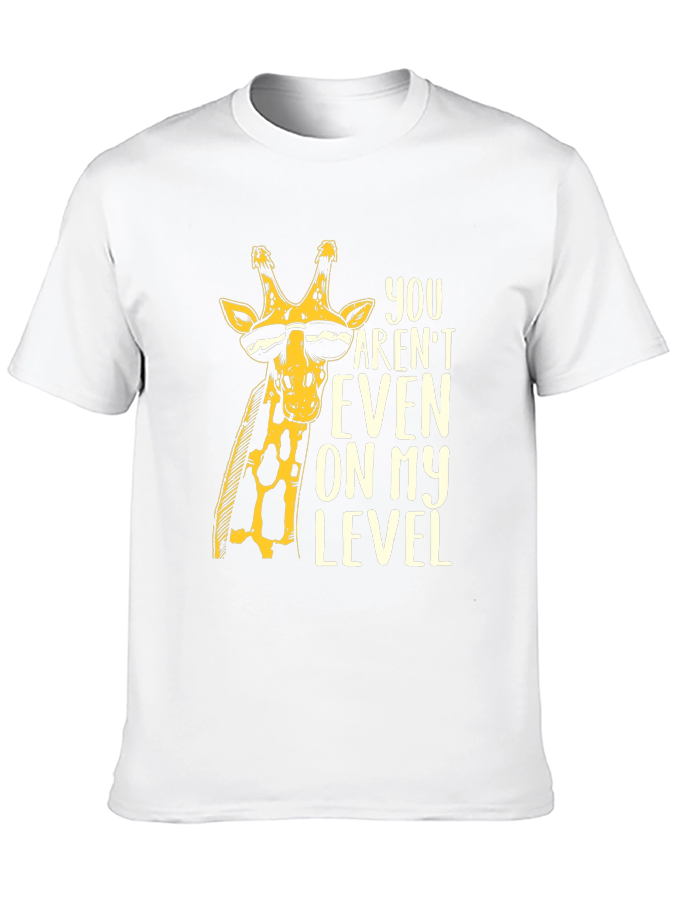 Black Funny Giraffe T-Shirt - You Aren't On My Level view 10