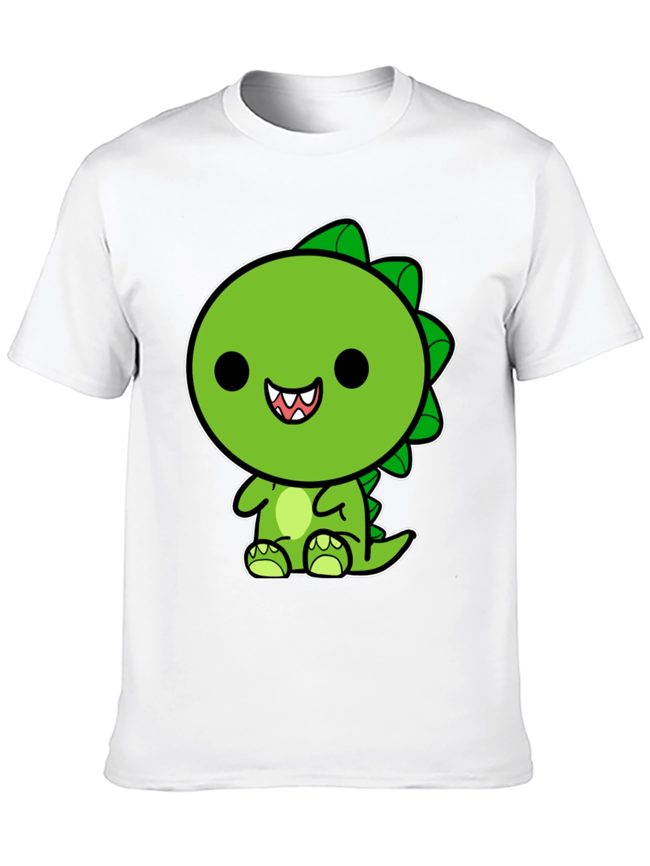 Black Cute Kawaii Dinosaur Graphic T-Shirt view 10