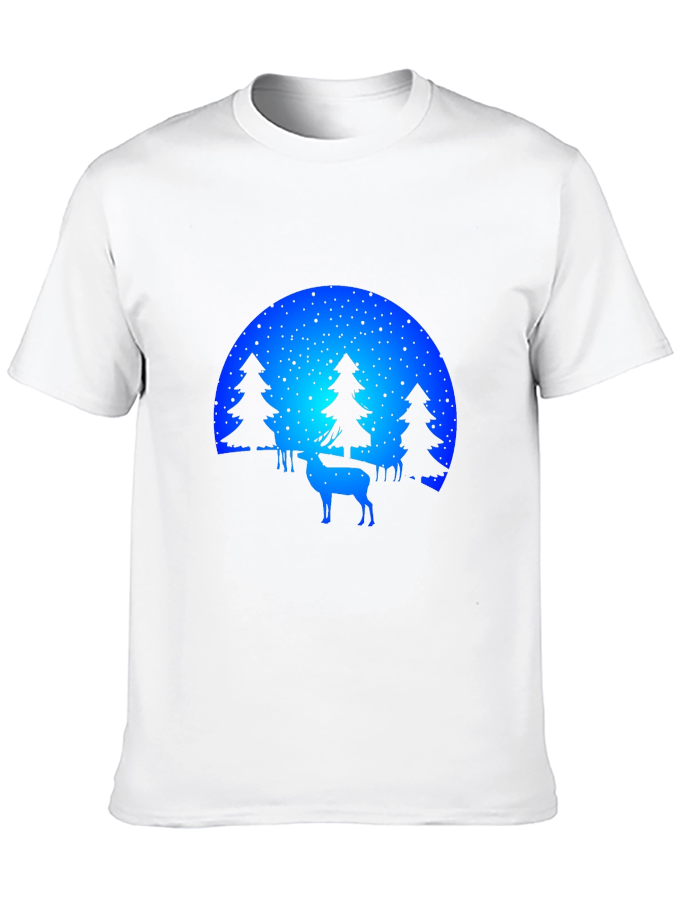 Black Nature Deer Silhouette Graphic Tee view 10