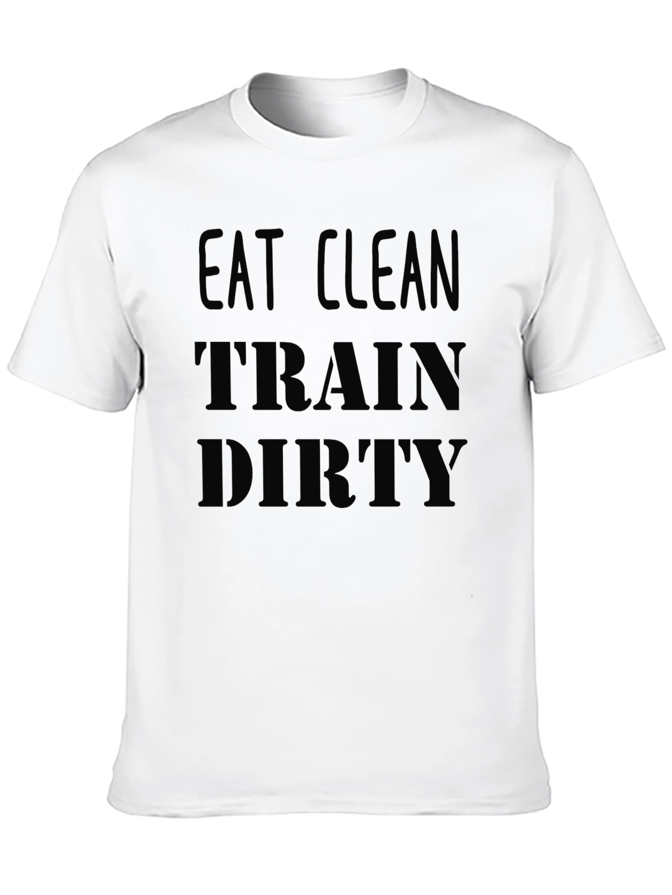 Black Eat Clean Train Dirty Graphic T-Shirt - Black view 10