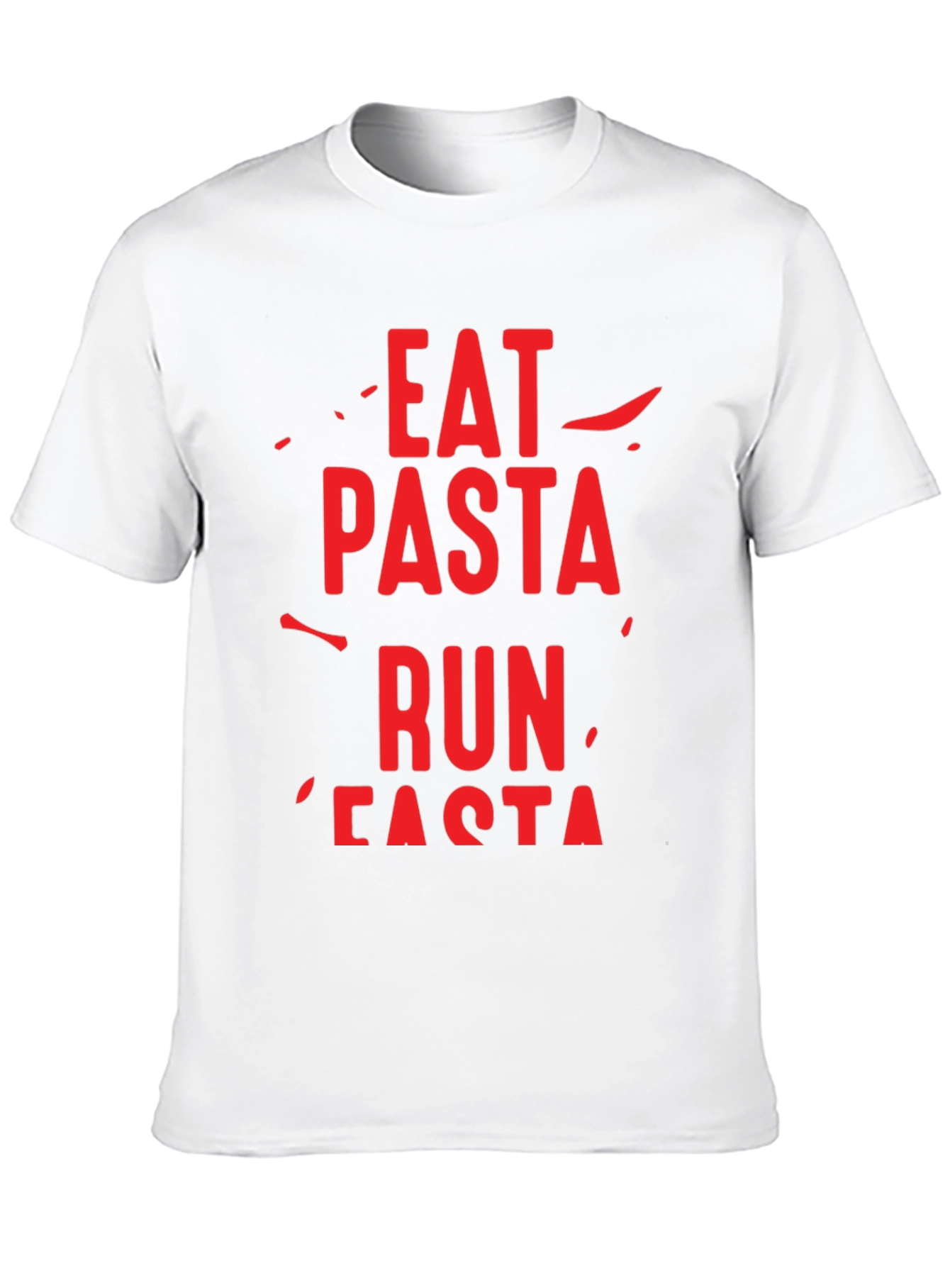 Black Eat Pasta Run Fasta Graphic T-Shirt view 10
