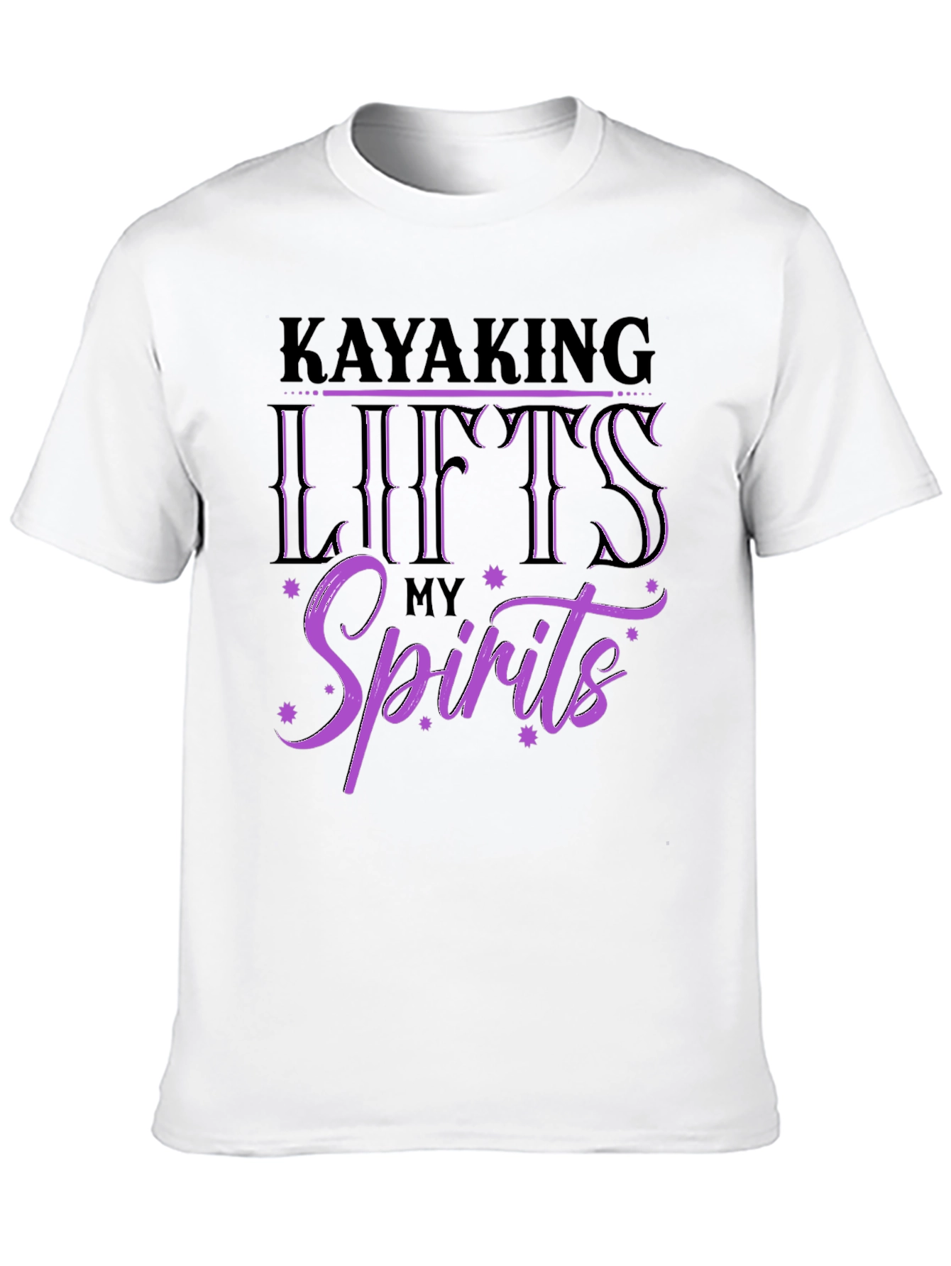 Black Kayaking Lifts My Spirits Graphic Tee view 10
