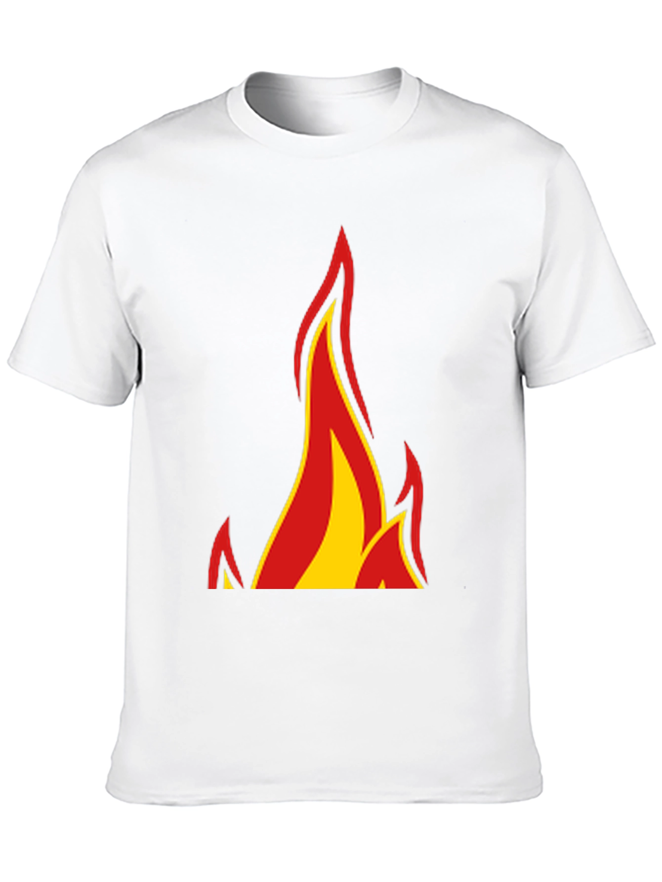 Black Fiery Graphic Tee - Bold Flame Design, Black Cotton Shirt view 10