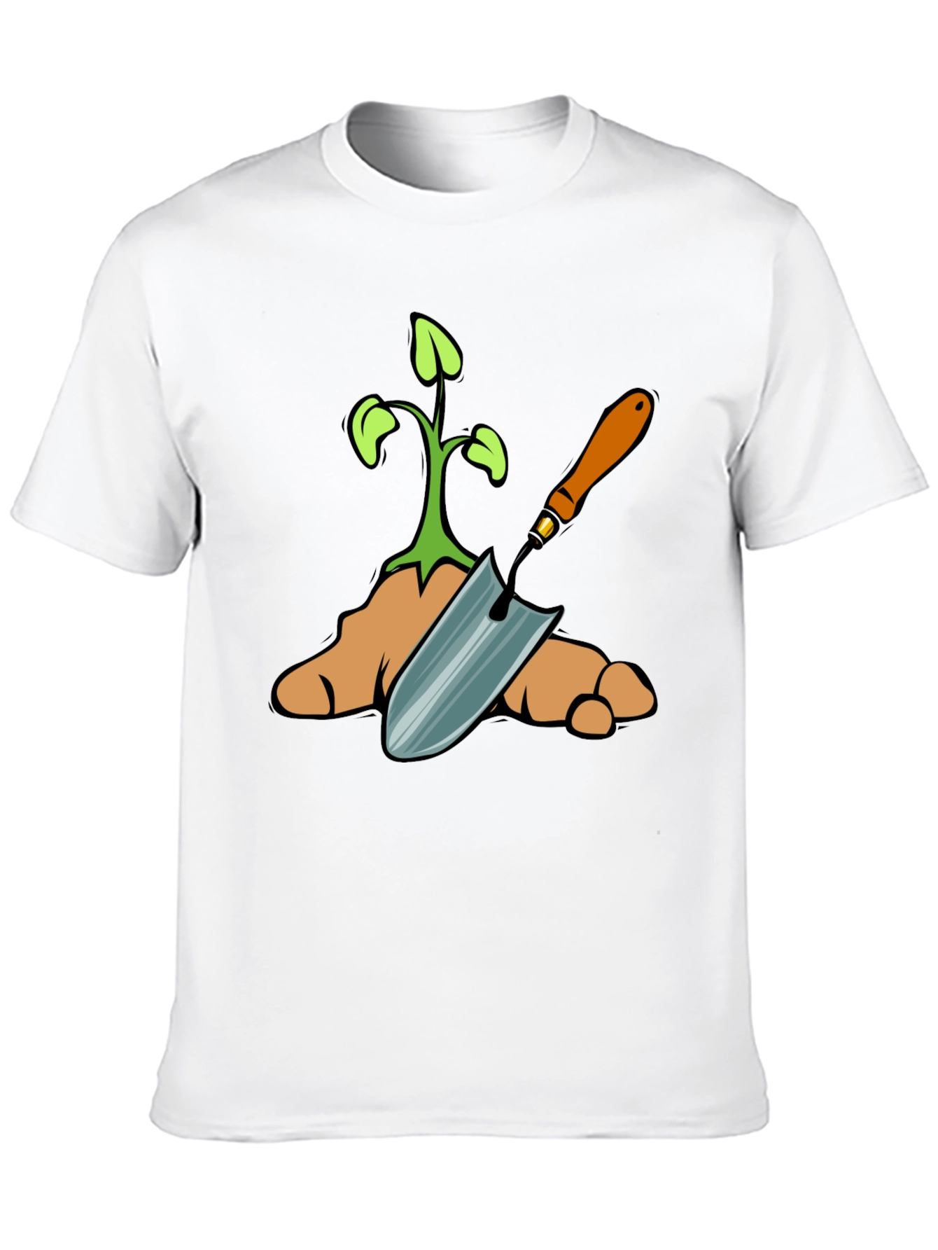 Black Gardening T-Shirt - Sprout & Trowel Design view 10