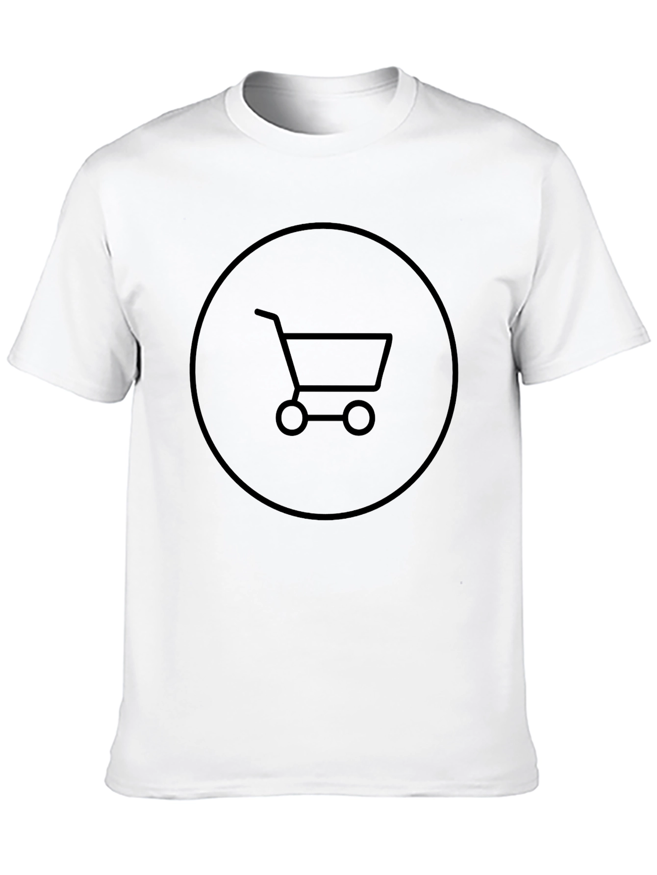 Shopping Cart Graphic Tee - Black Cotton Comfort - 10