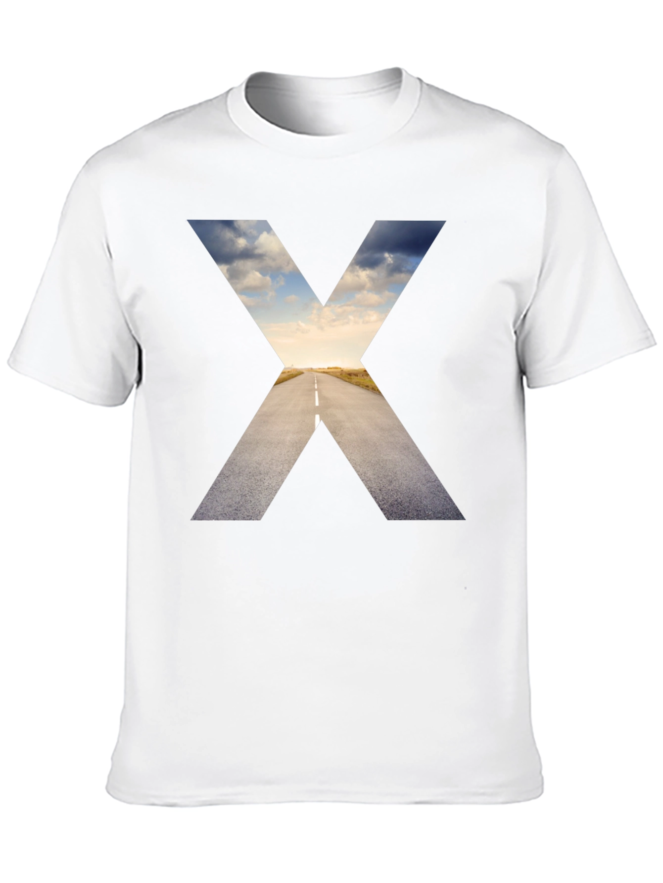 Black Road to Horizon Graphic Tee - Black Cotton Shirt view 10