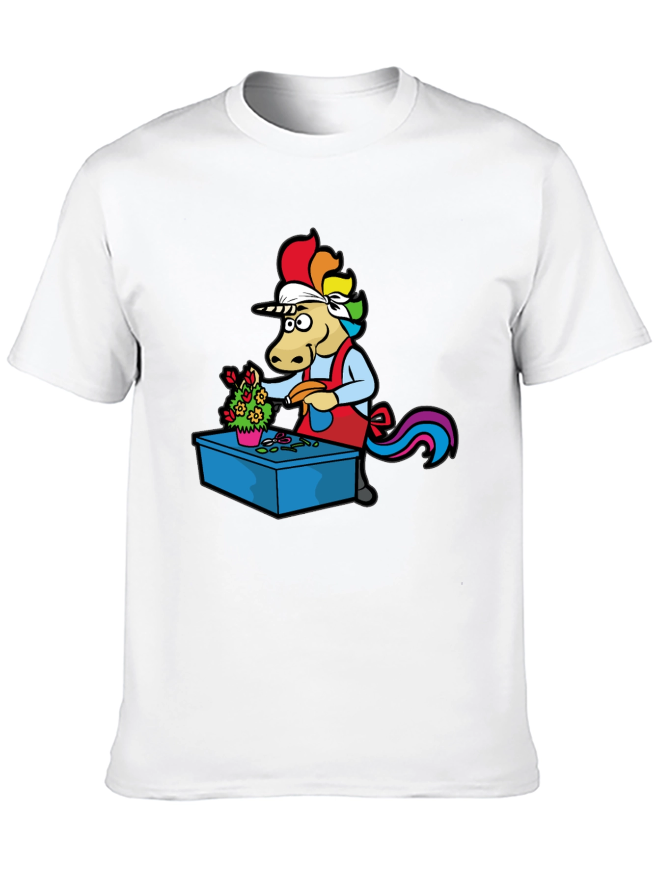 Black Unicorn Baker T-Shirt - Funny Cartoon Tee view 10