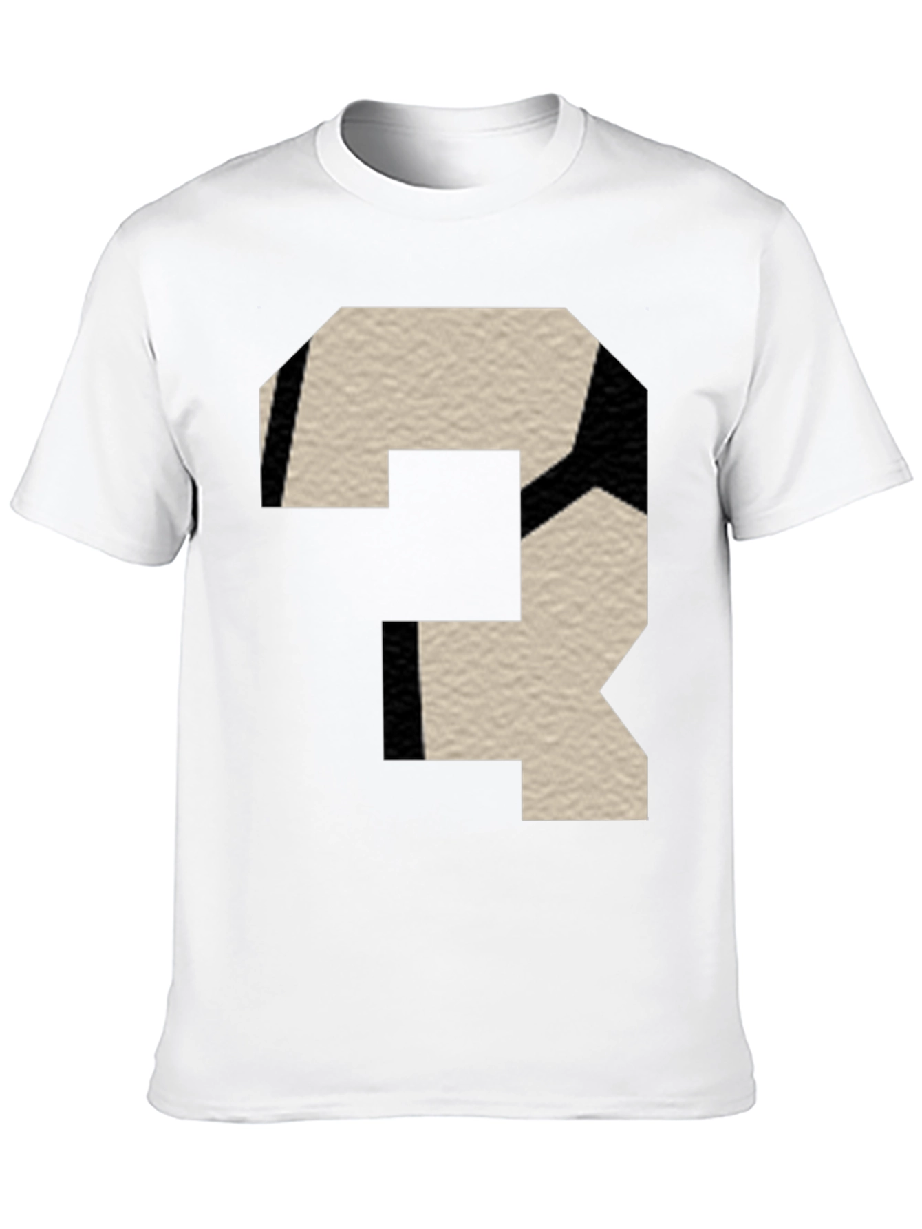 Black Abstract Number T-Shirt - Modern Black Tee view 10