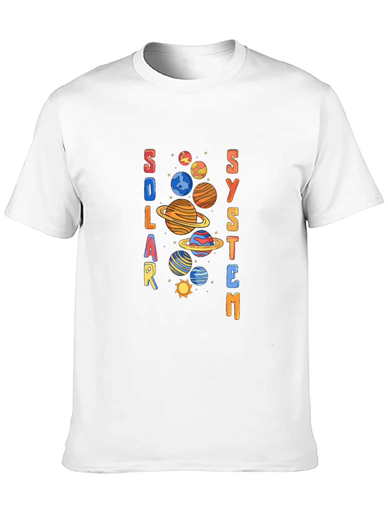 Black Solar System Graphic Tee - Space T-Shirt view 10