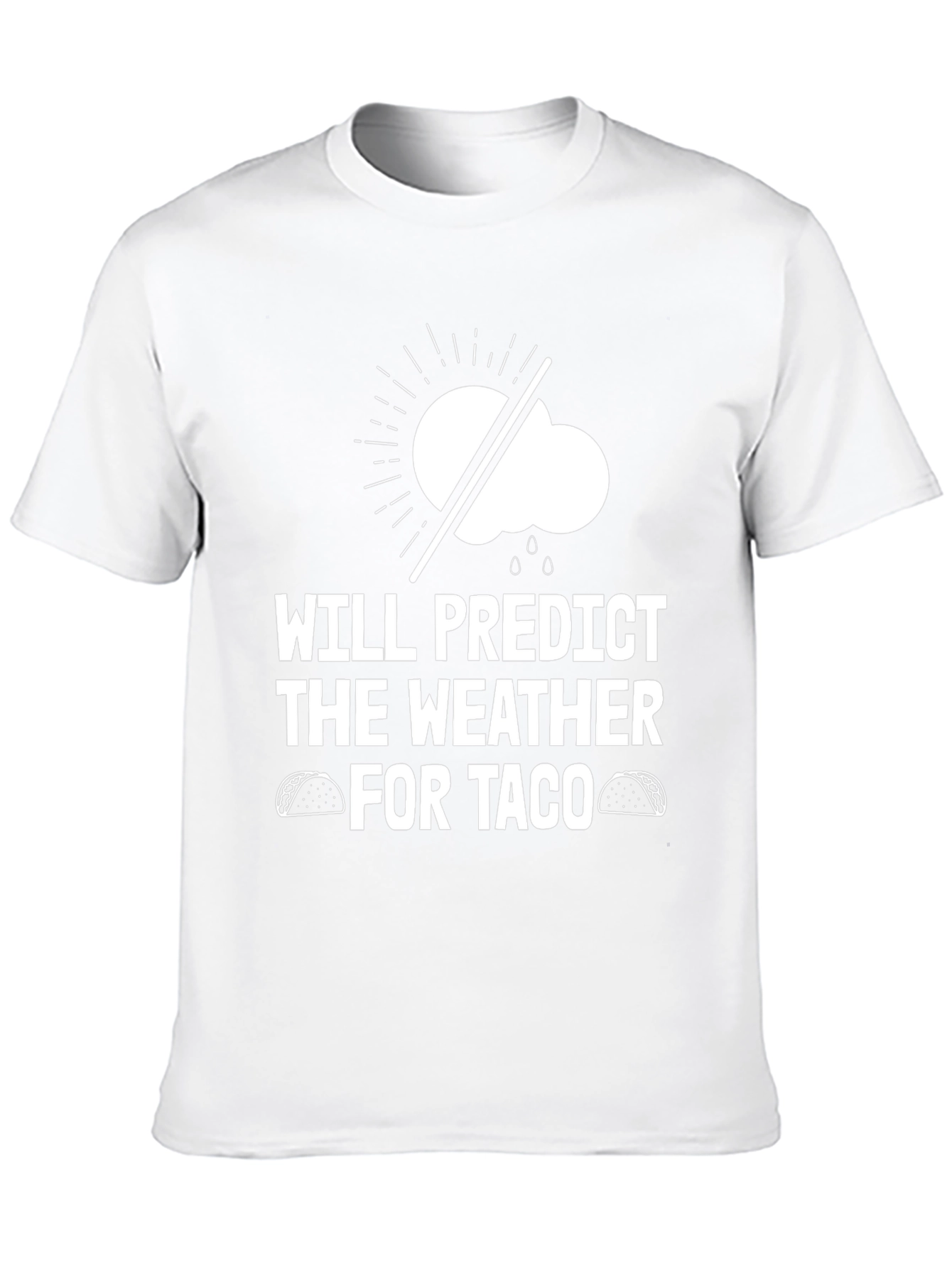 Black Funny Weather Forecast Taco T-Shirt view 10