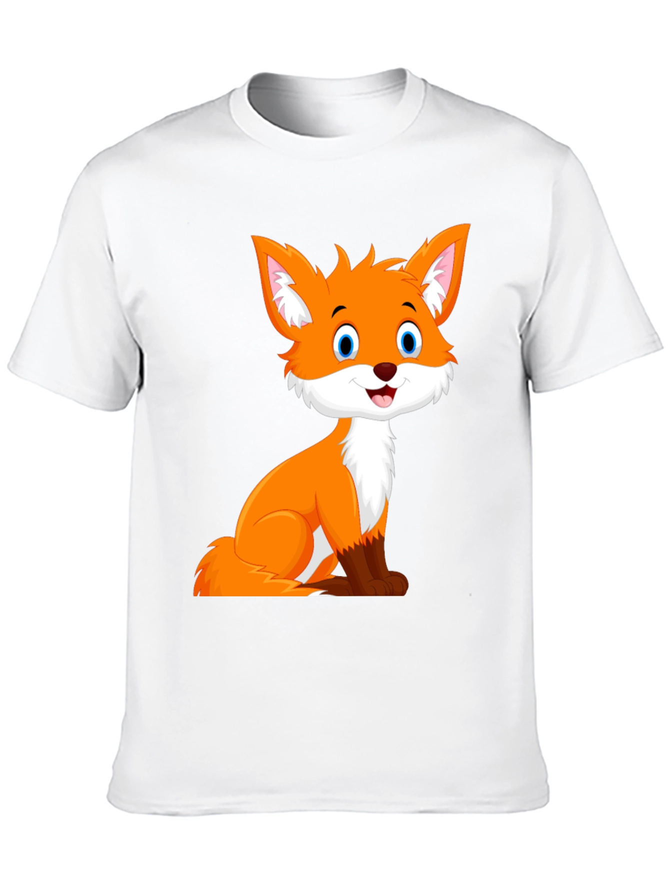 Black Cute Fox Graphic Tee - Black Unisex T-Shirt view 10