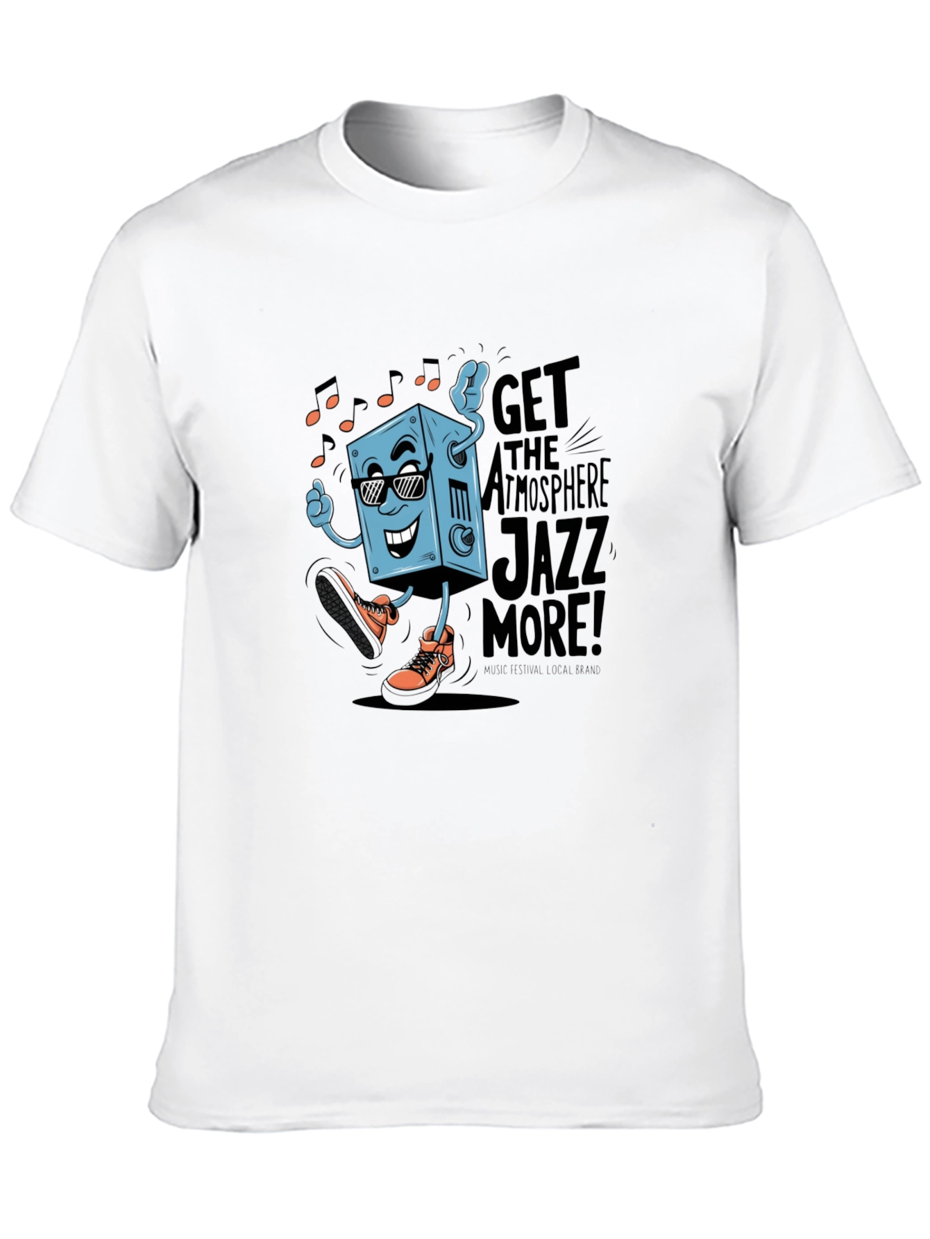 Black Cool Jazz Graphic Tee - Black Cotton T-Shirt view 10