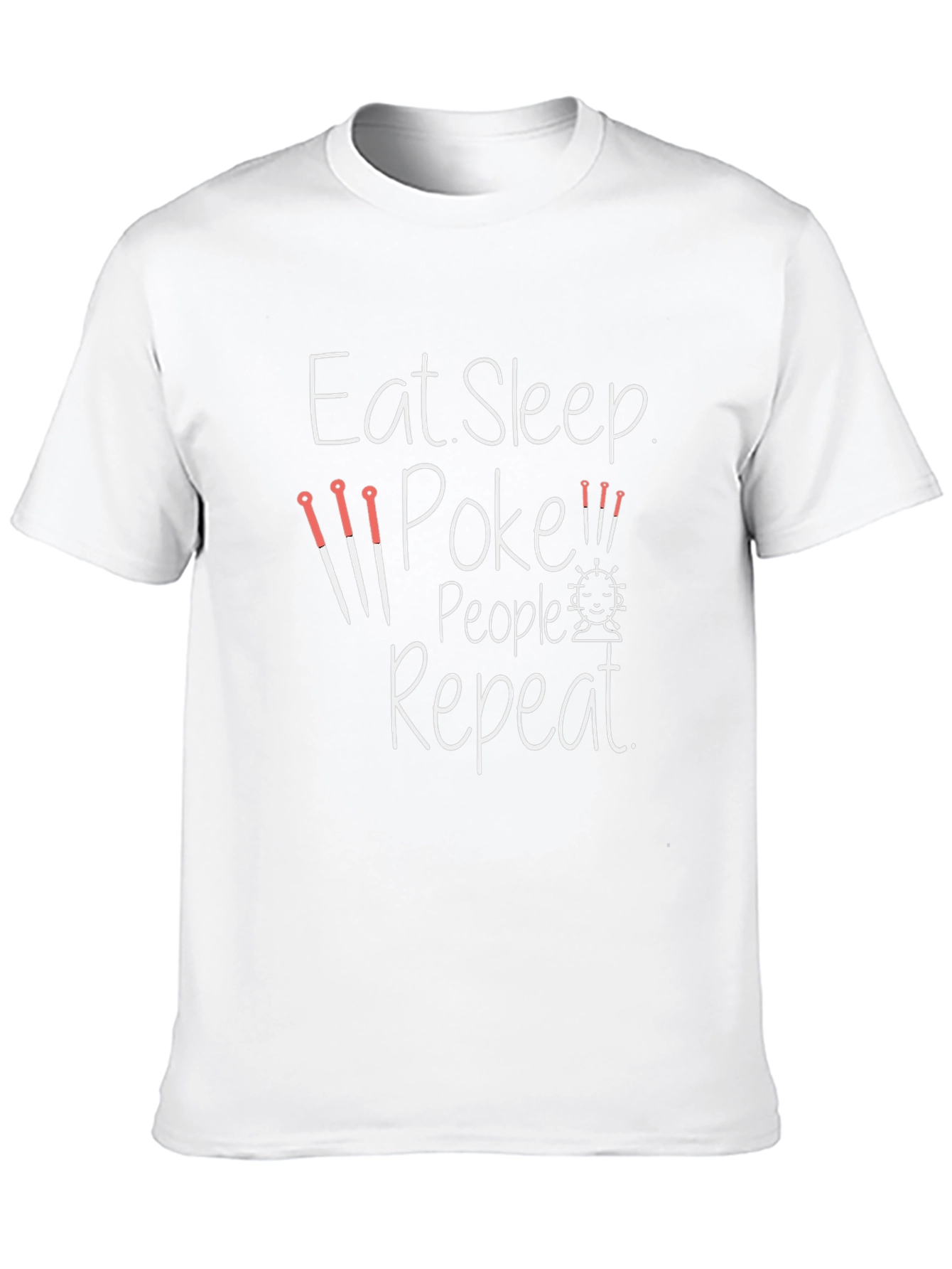 Black Eat Sleep Poke People Repeat Black T-Shirt view 10