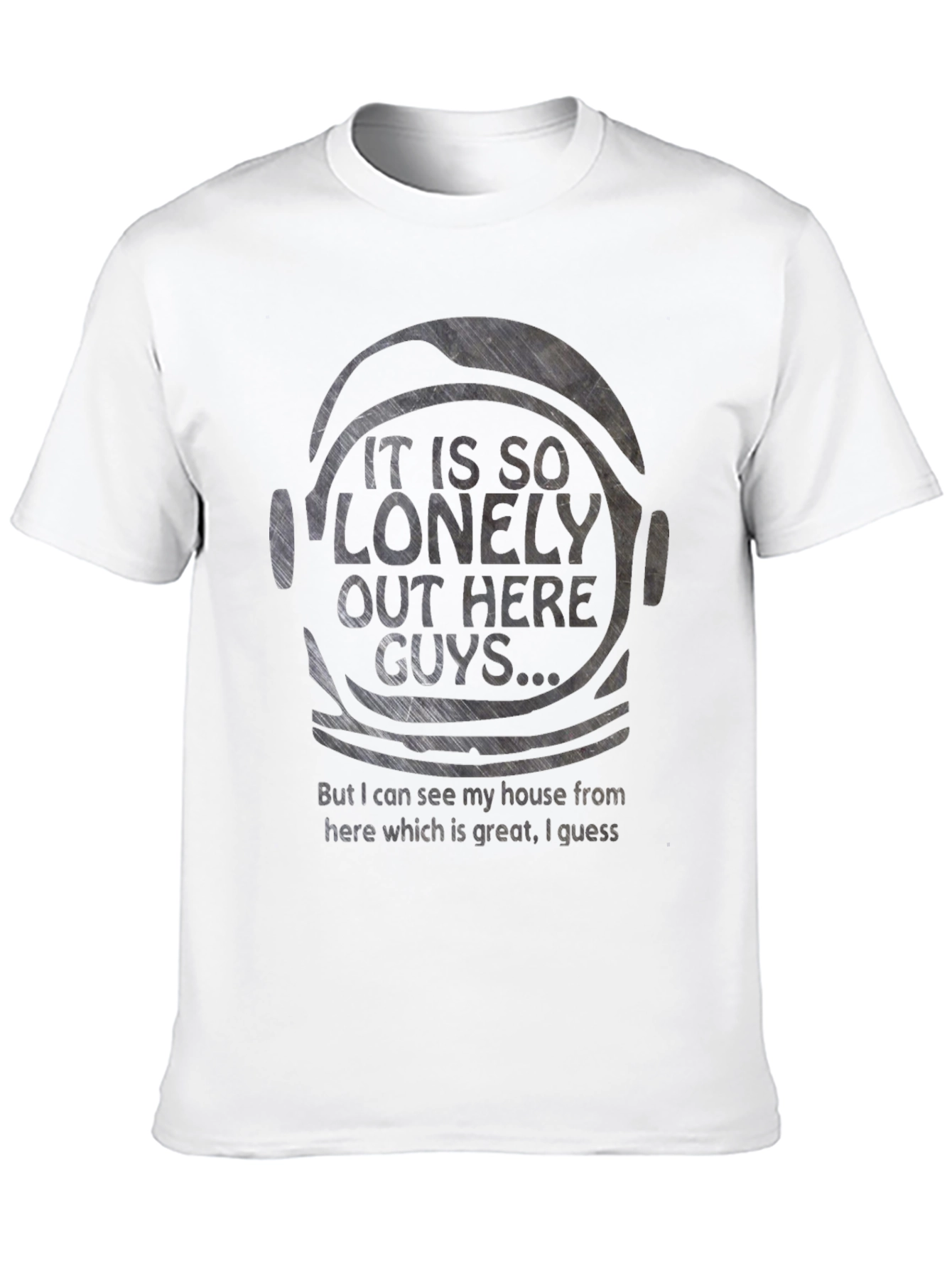 Black Lonely Astronaut T-Shirt - Space Humor Tee view 10
