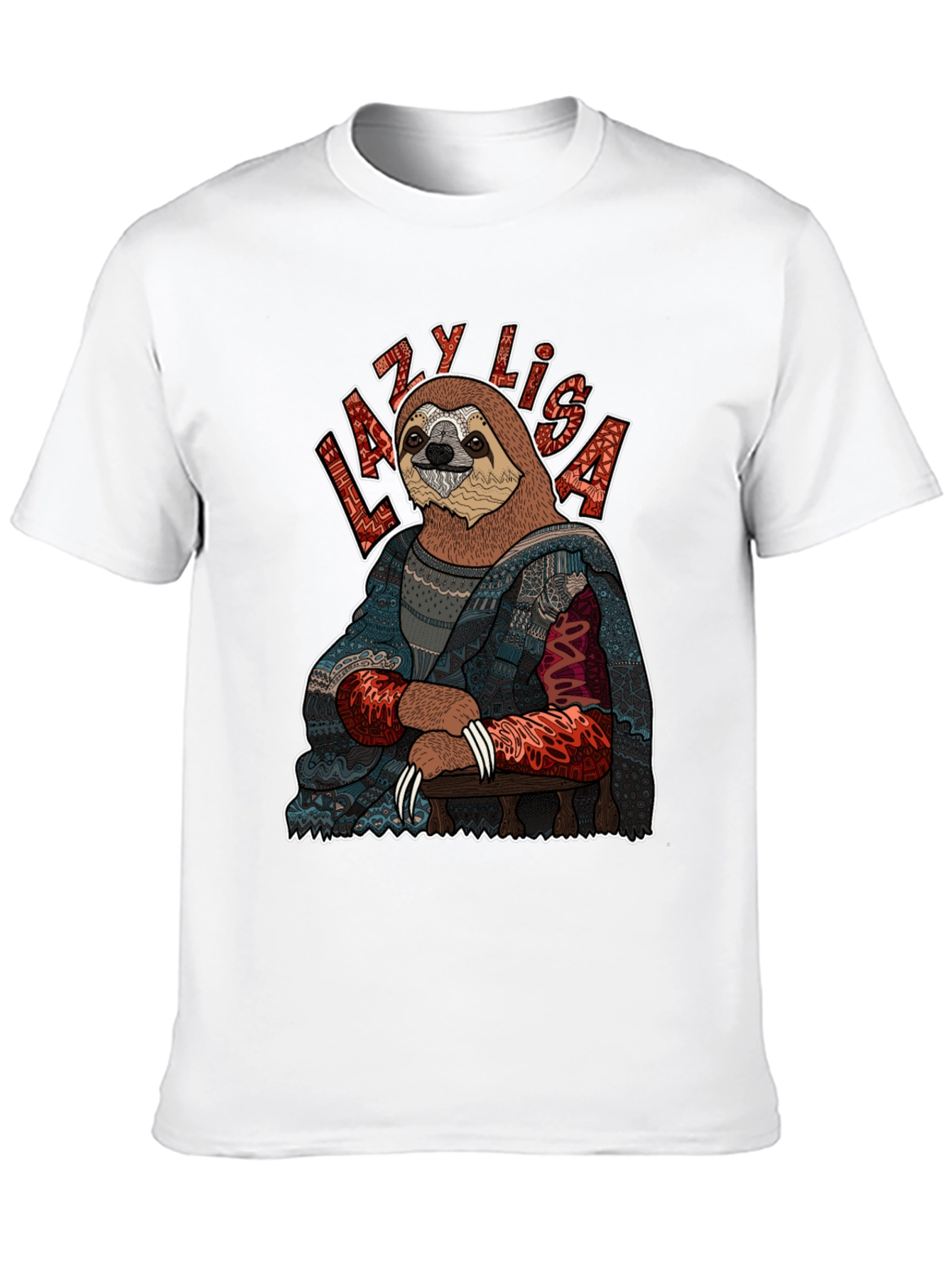 Black Lazy Lisa Sloth Graphic Tee view 10