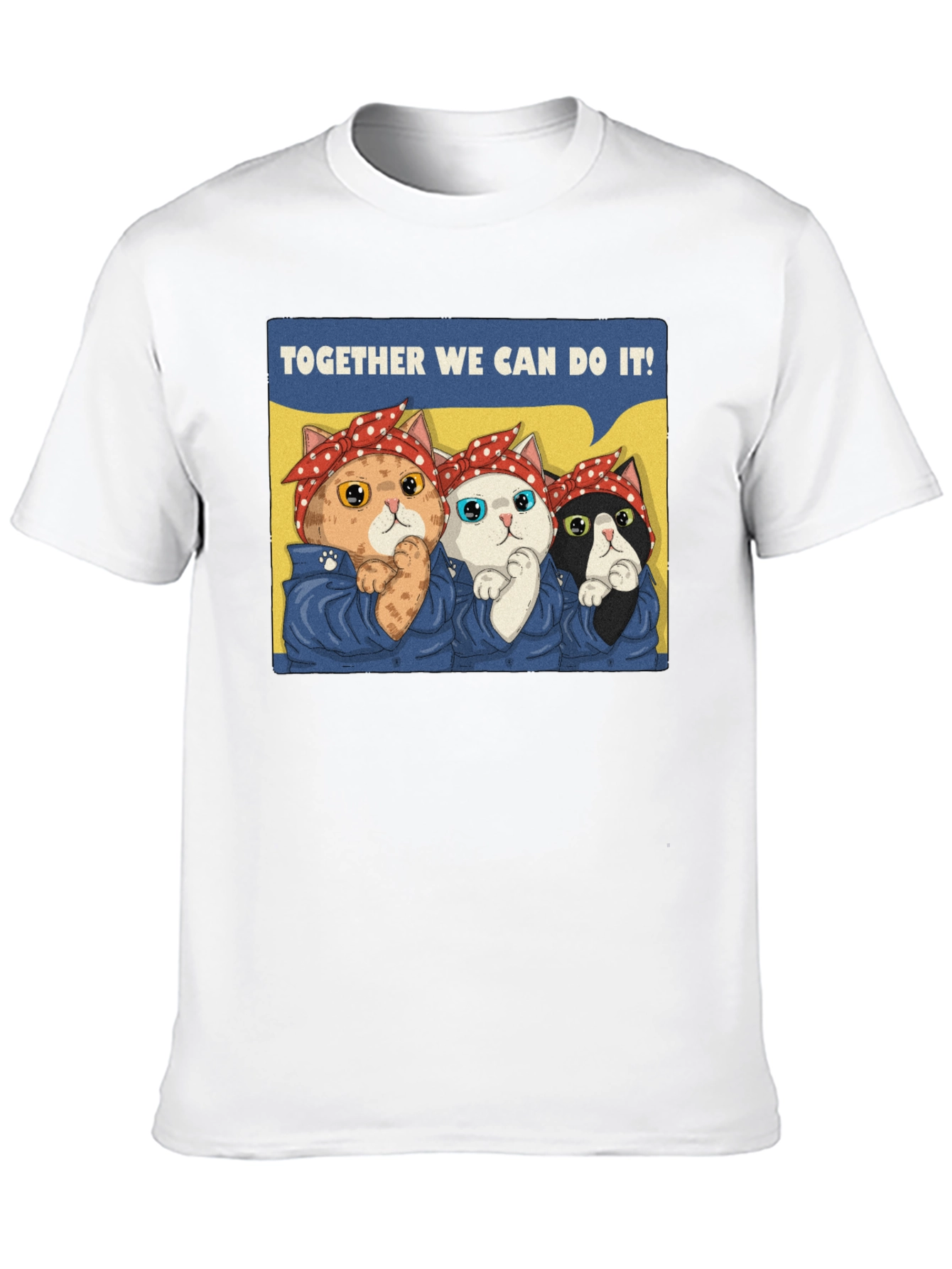 Black Rosie the Riveter Cats T-Shirt view 10