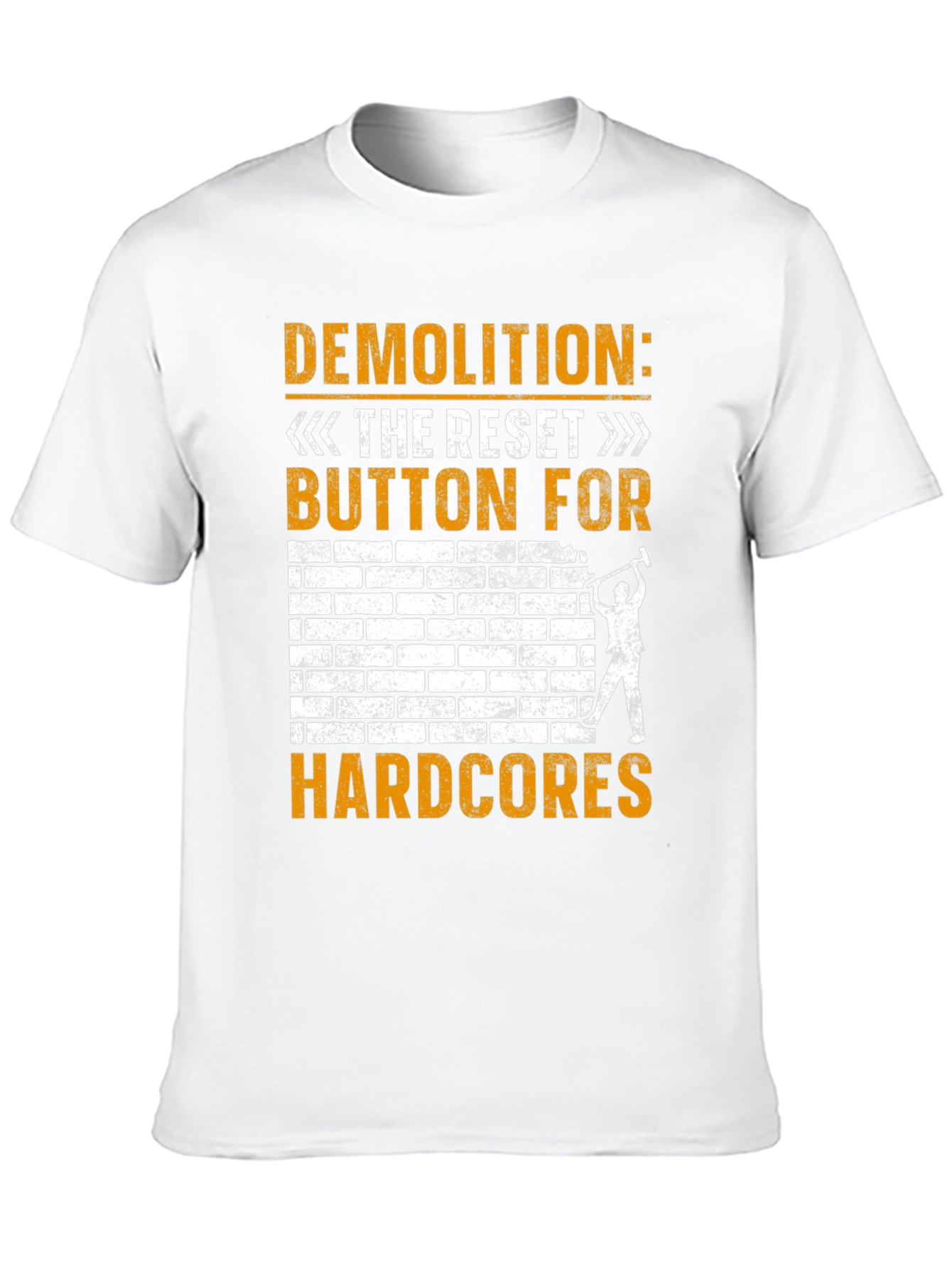 Black Demolition Reset Button Hardcore T-Shirt view 10