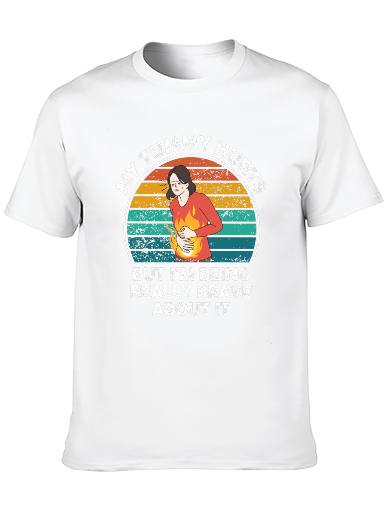 Black My Tummy Hurts Funny Graphic Tee view 10