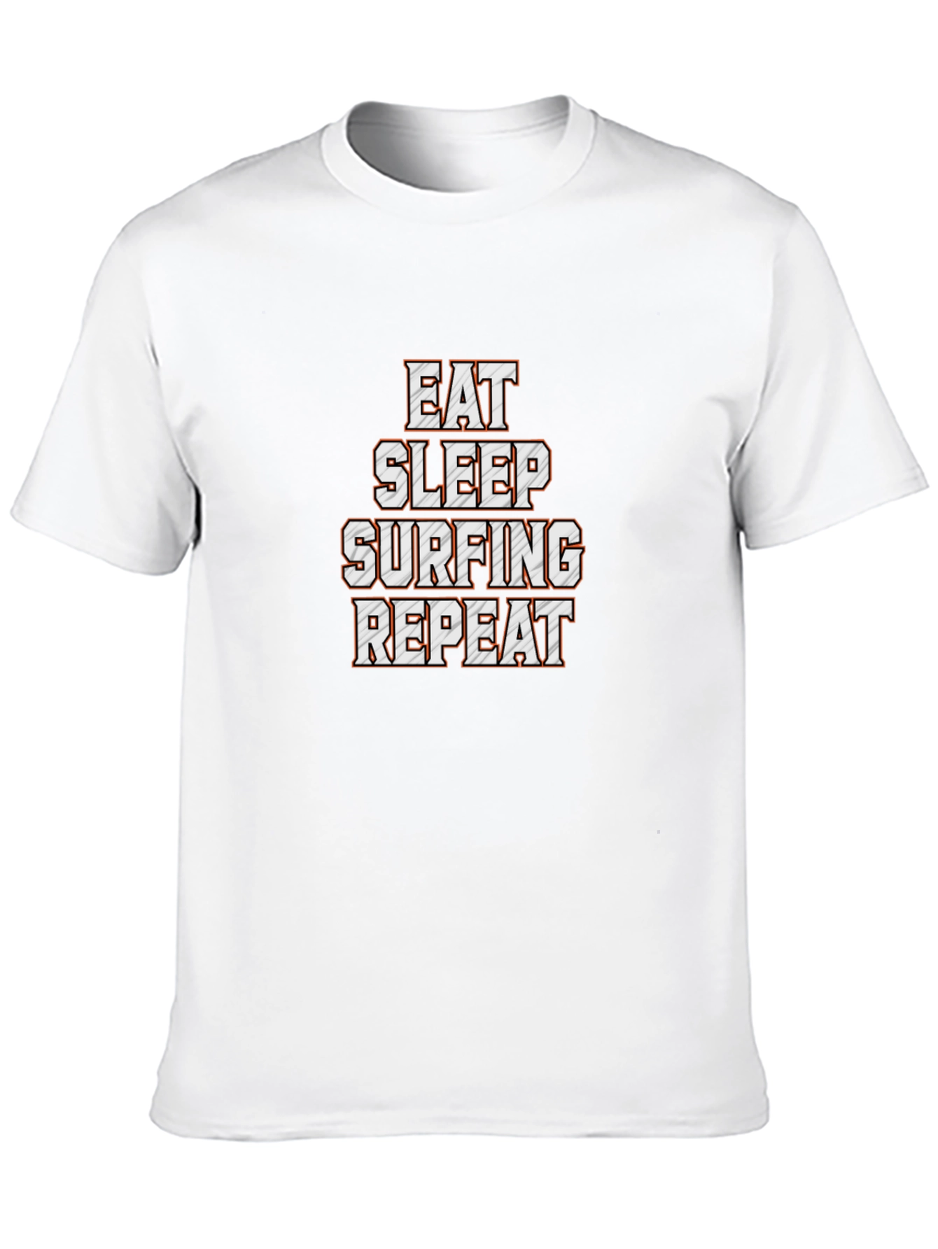 Black Eat Sleep Surfing Repeat Black T-Shirt view 10
