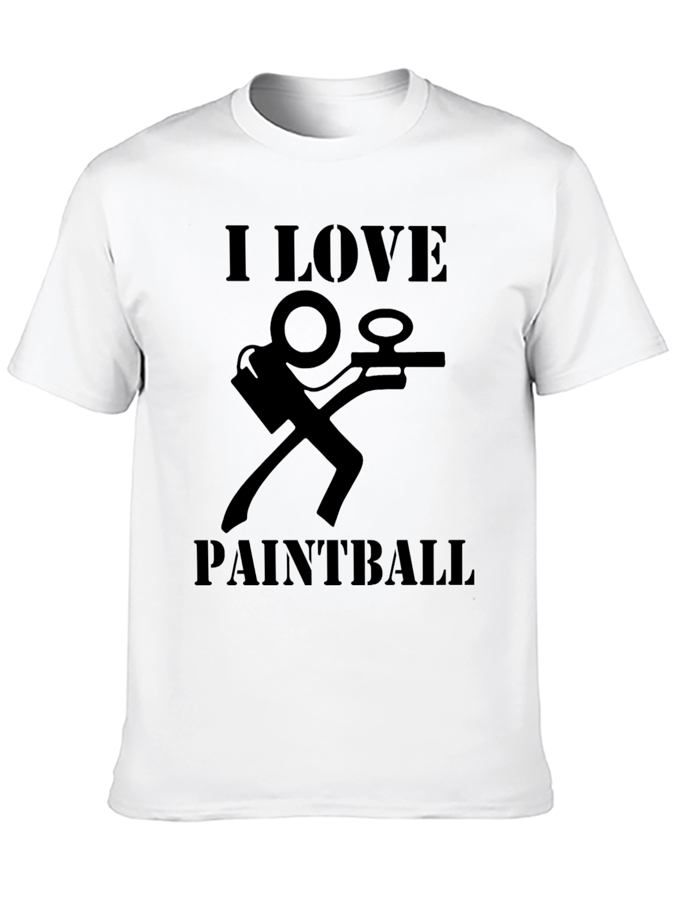 Black I Love Paintball Graphic T-Shirt - Black view 10