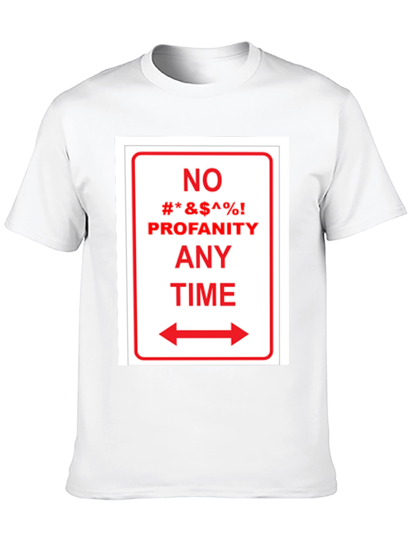 Black No Profanity Anytime Graphic Tee view 10
