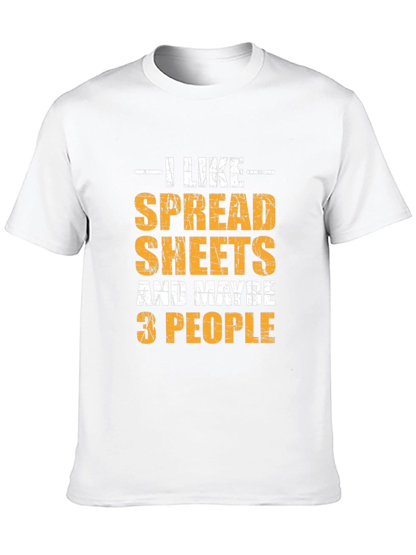 Black I Like Spreadsheets & 3 People Black T-Shirt view 10