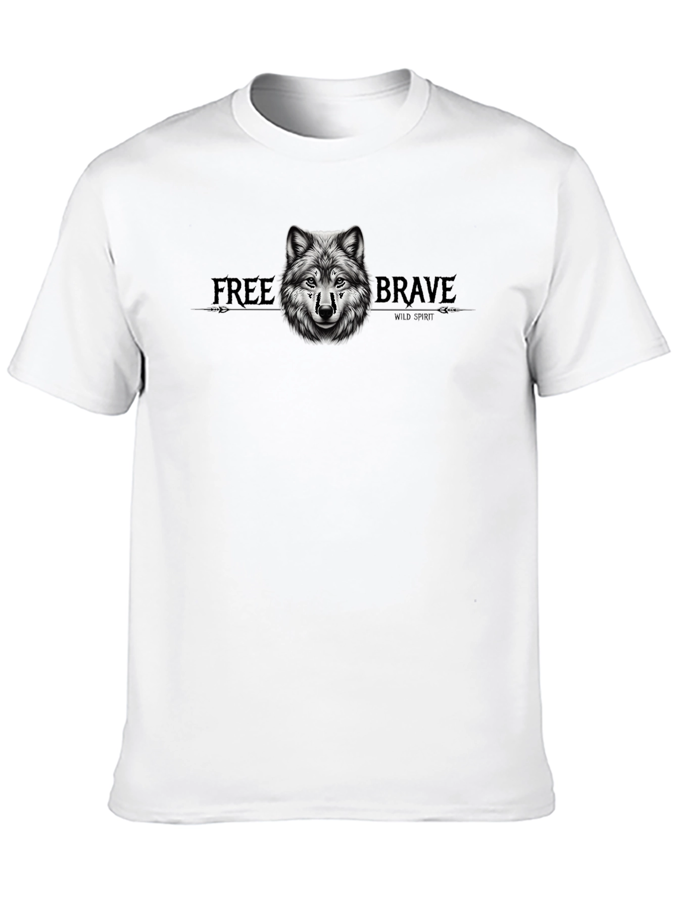 Black Wolf Graphic Tee - Free & Brave T-Shirt view 10