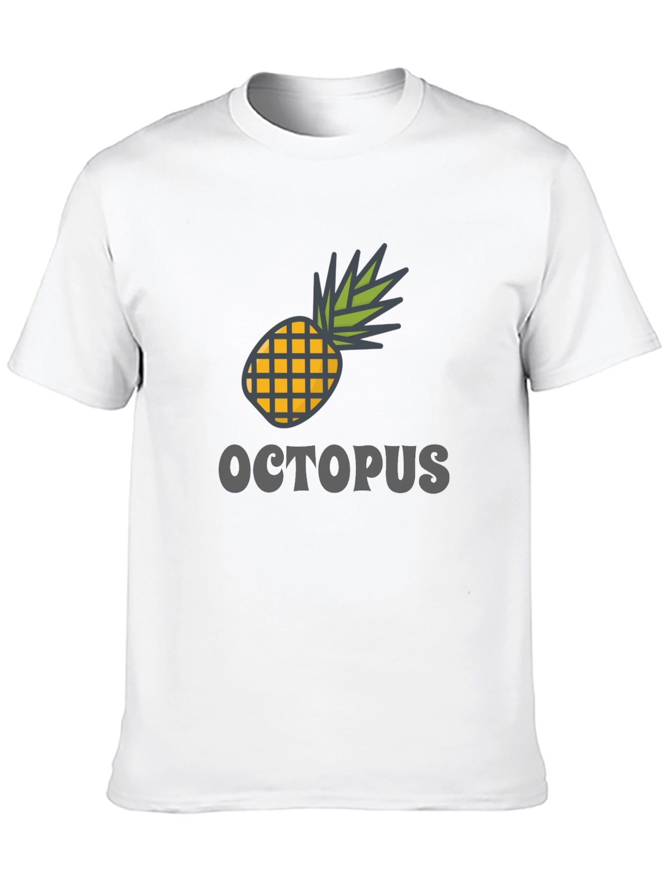 Black Pineapple Octopus Graphic Tee - Black Cotton Blend view 10