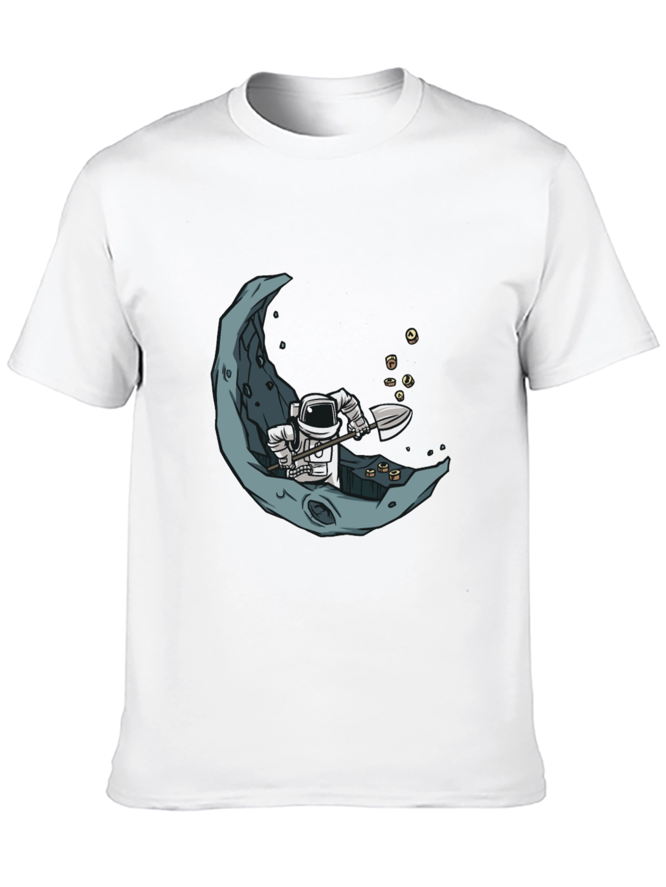 Black Astronaut Moon Miner Graphic Tee view 10