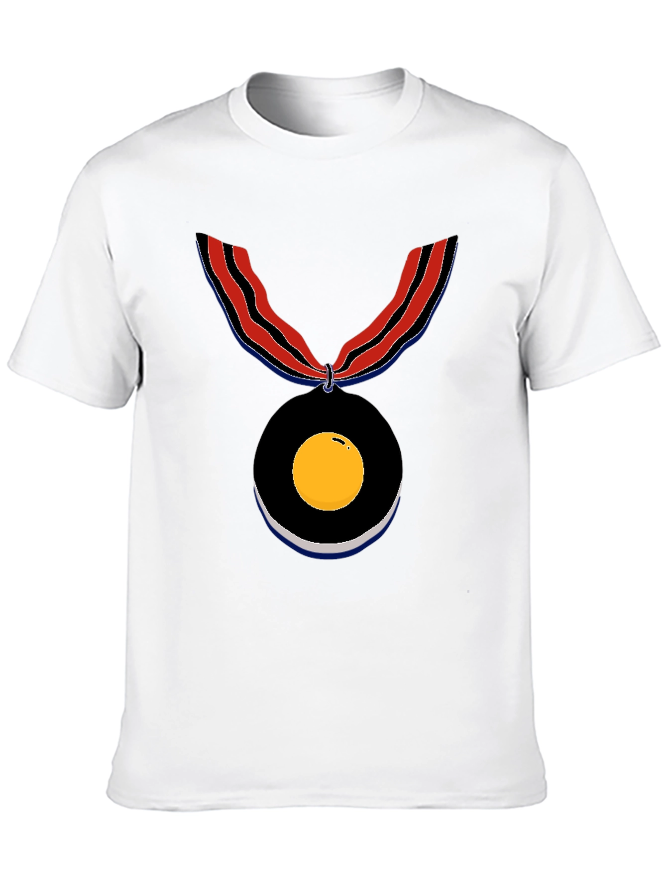 Black Novelty Medal Graphic Tee - Unique Design view 10