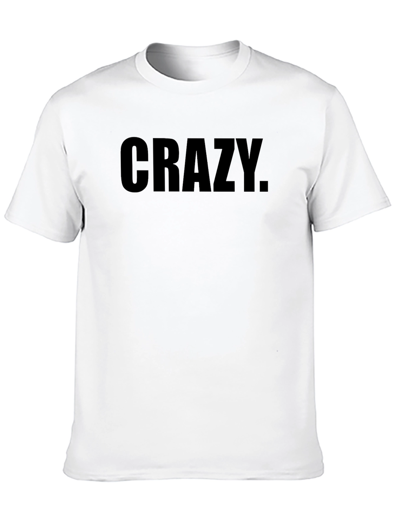 Black Crazy. T-Shirt - Black Crew Neck Tee view 10