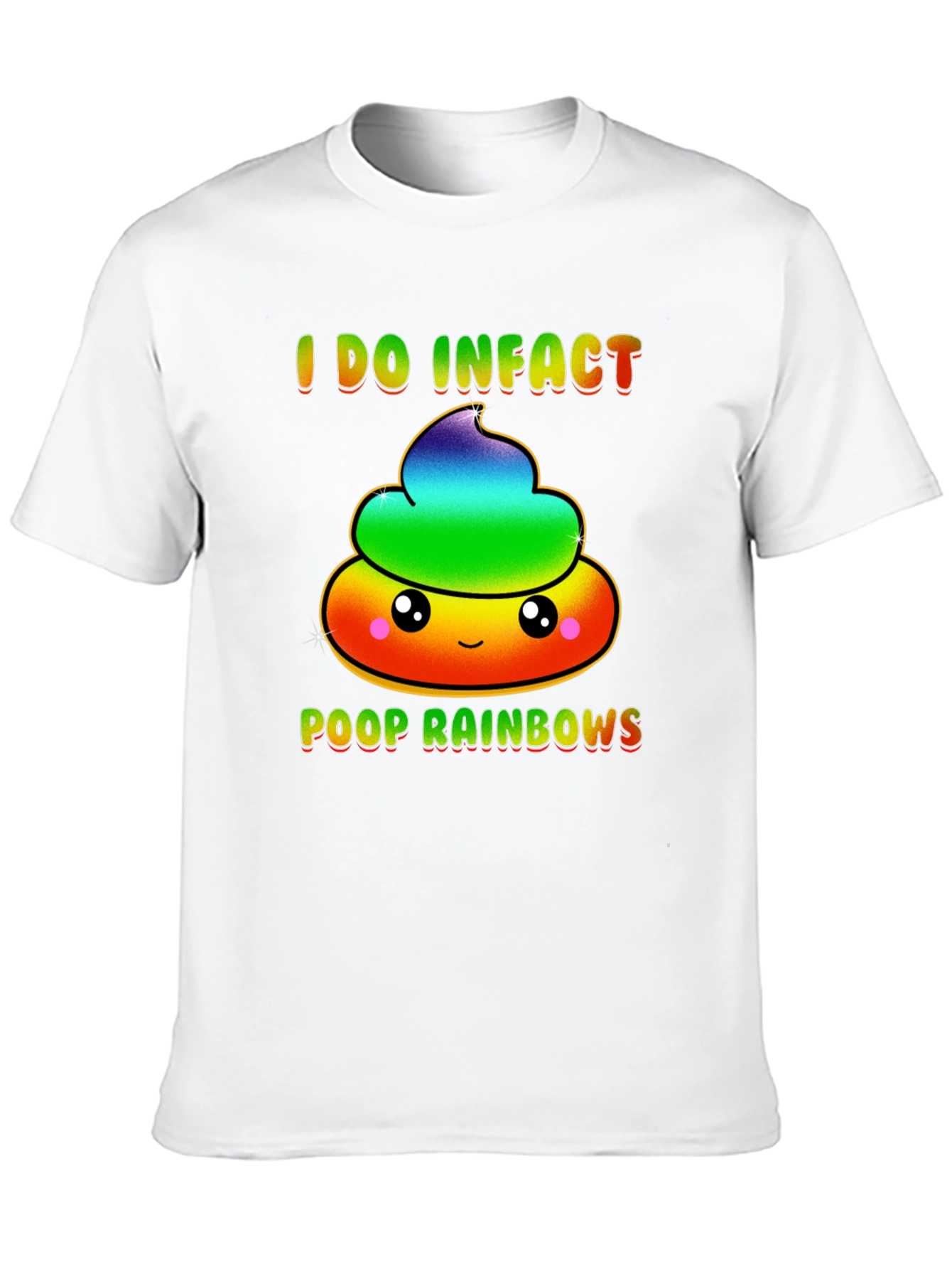 Black Rainbow Poop T-Shirt, Funny Graphic Tee view 10