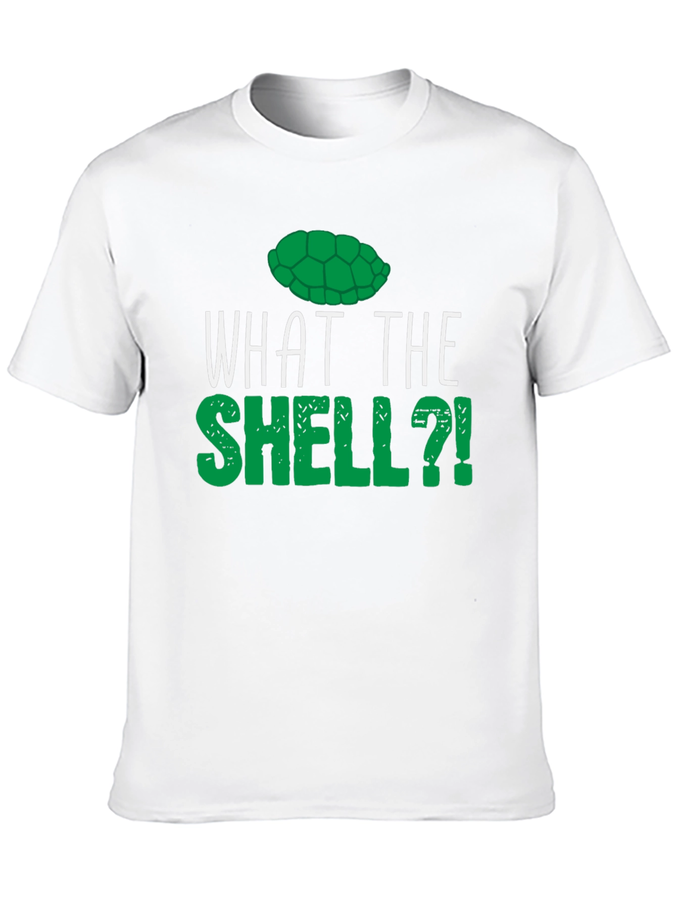Black What the Shell? Funny Turtle T-Shirt view 10