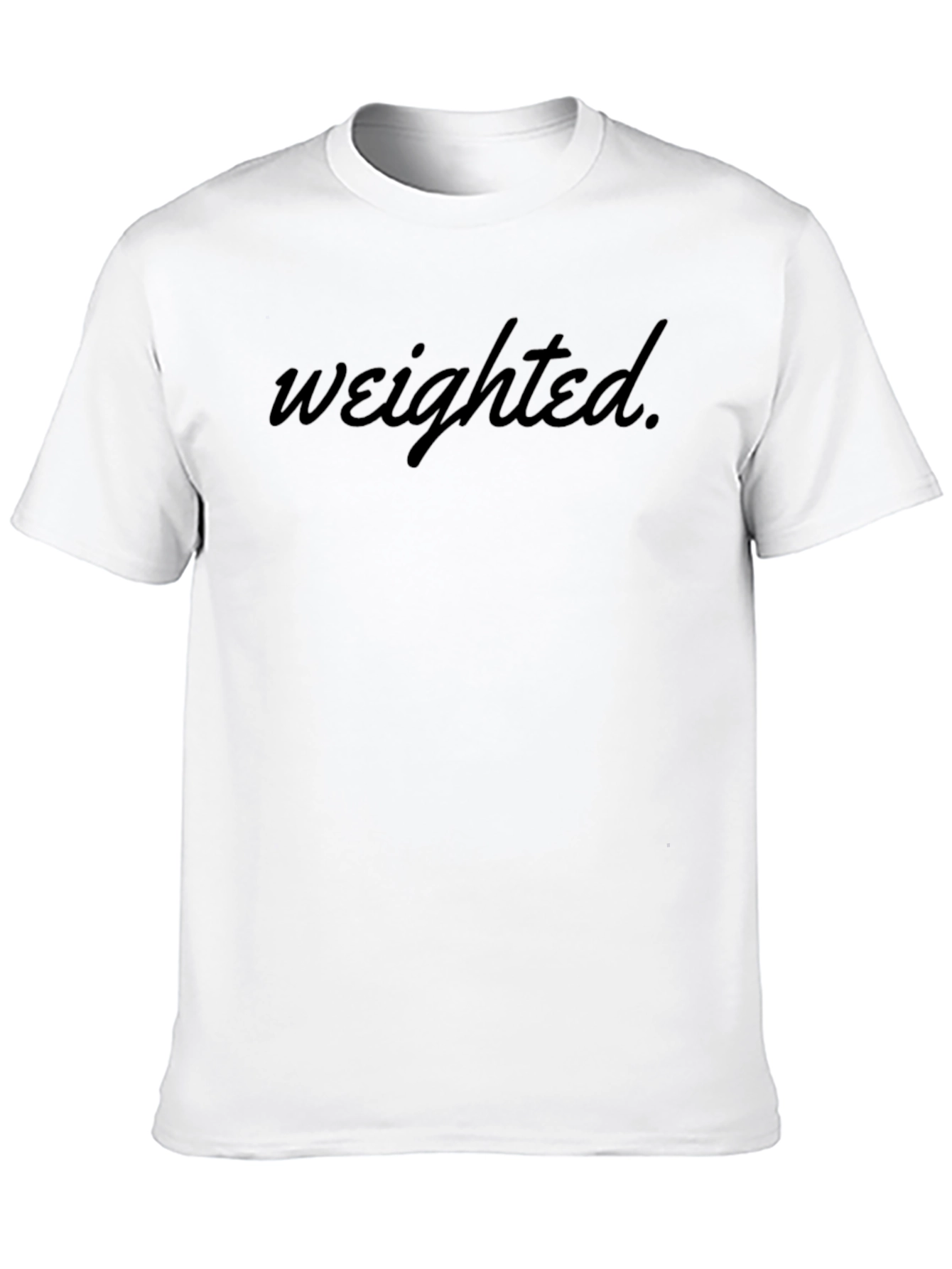 Black Weighted Black Graphic Tee - Men's Casual T-Shirt view 10