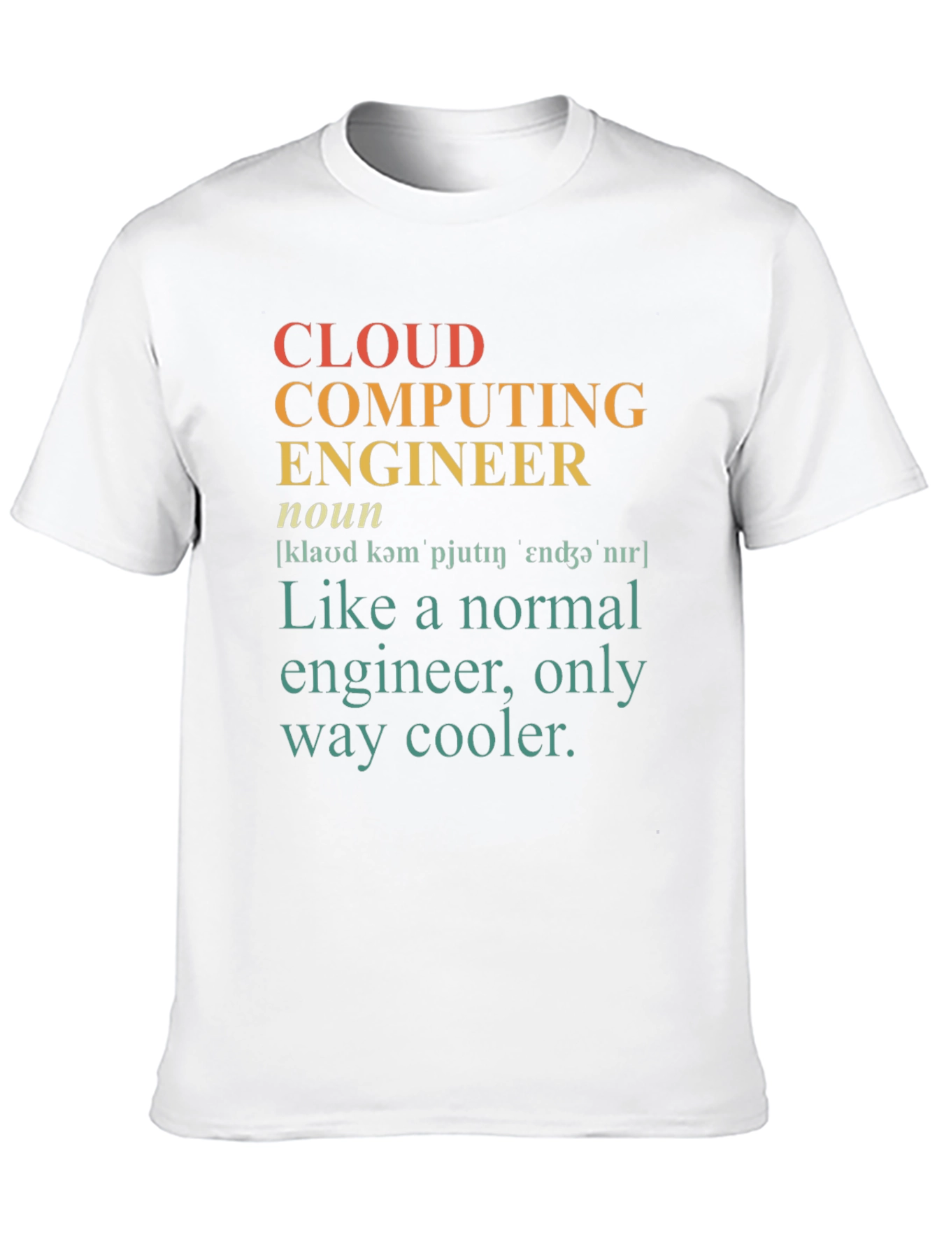 Black Cloud Computing Engineer Novelty T-Shirt view 10
