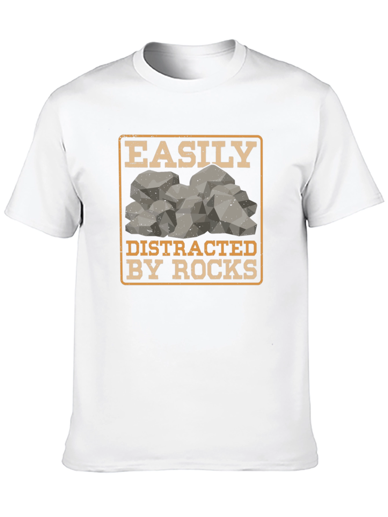 Black Easily Distracted By Rocks Graphic Tee view 10