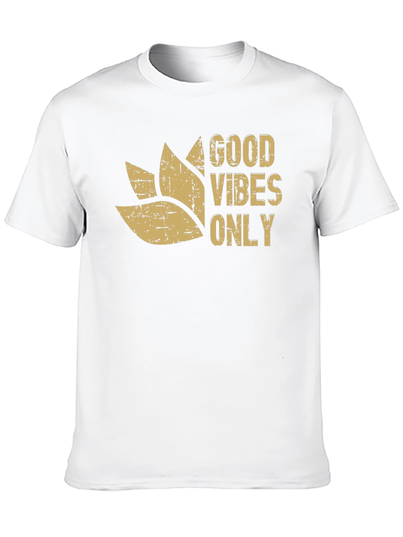 Black Good Vibes Only Graphic Tee - Black Cotton Blend view 10