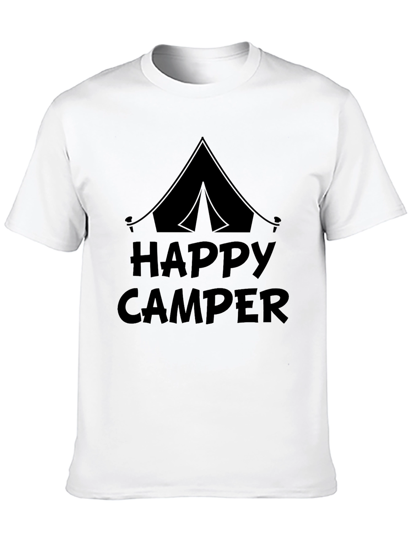 Black Happy Camper T-Shirt - Camping Adventure Tee view 10