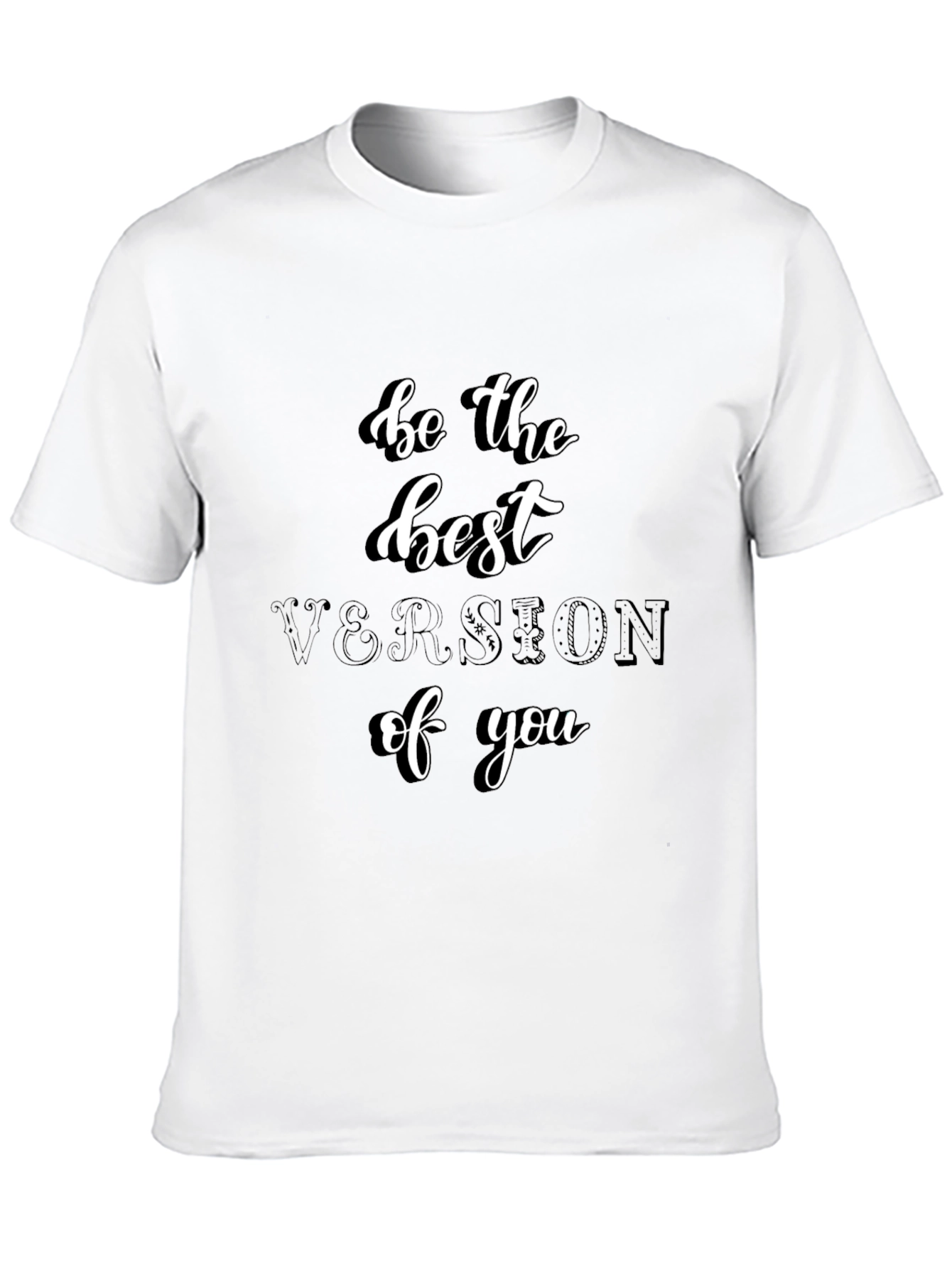 Black Inspirational 'Be the Best Version of You' Black T-Shirt view 10