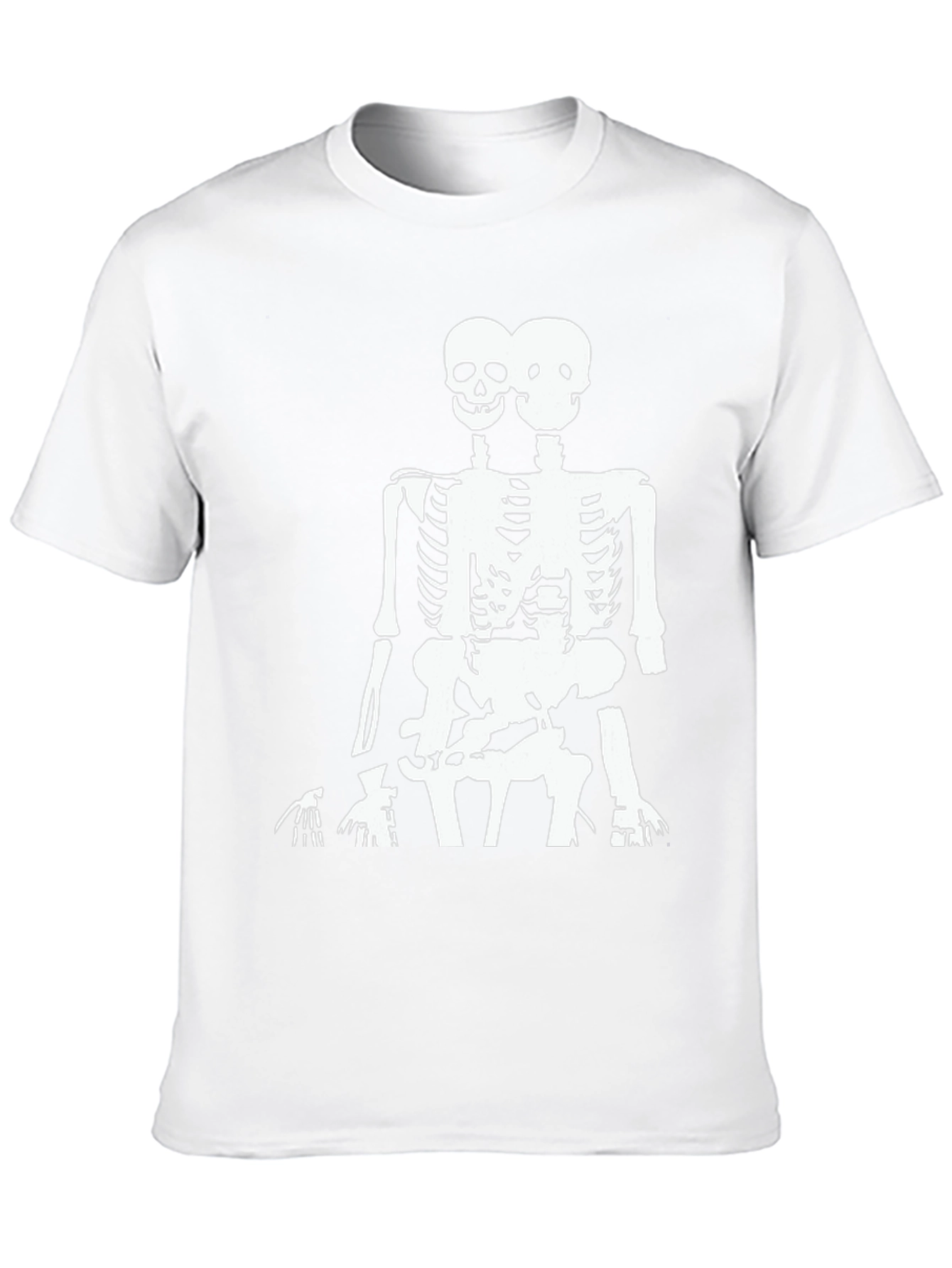 Black Two Headed Skeleton Graphic Tee - Black view 10