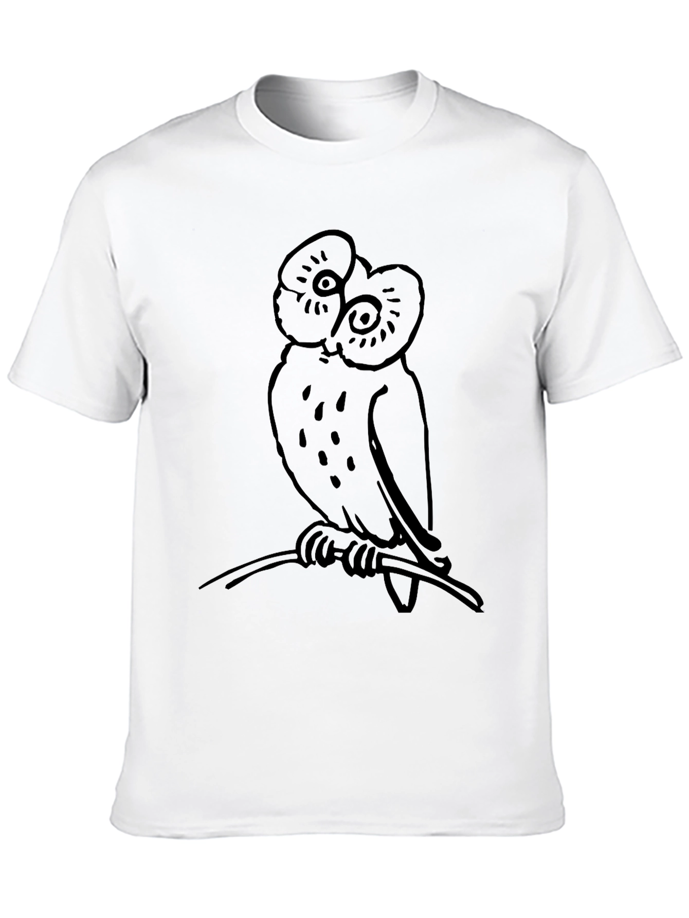 Black Owl Graphic T-Shirt - Black Cotton Tee view 10