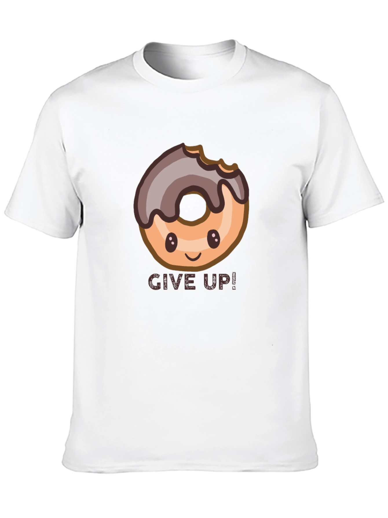 Black Donut Give Up! Graphic Tee view 10