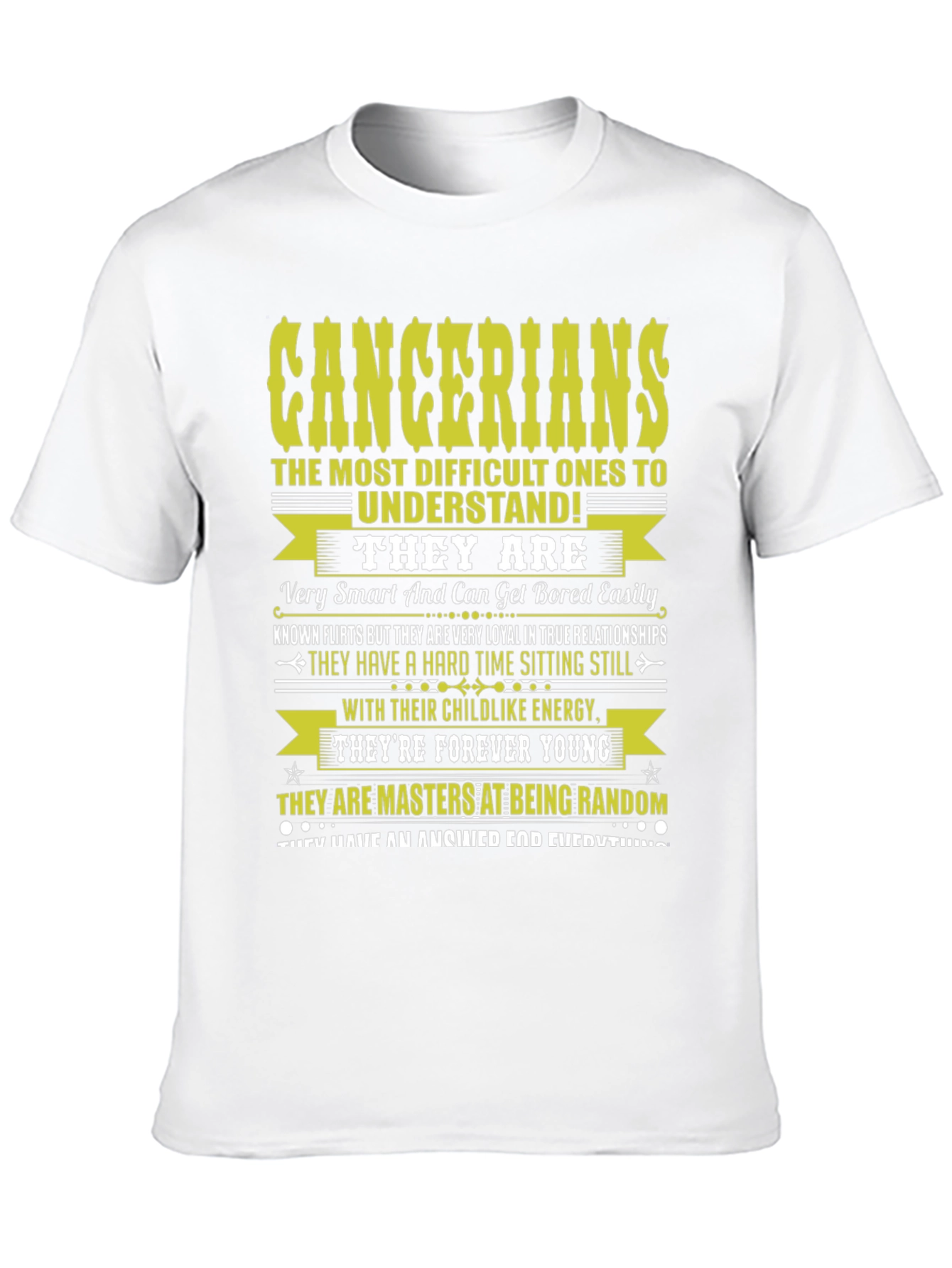 Black Cancerian Zodiac T-Shirt - Difficult to Understand! view 10