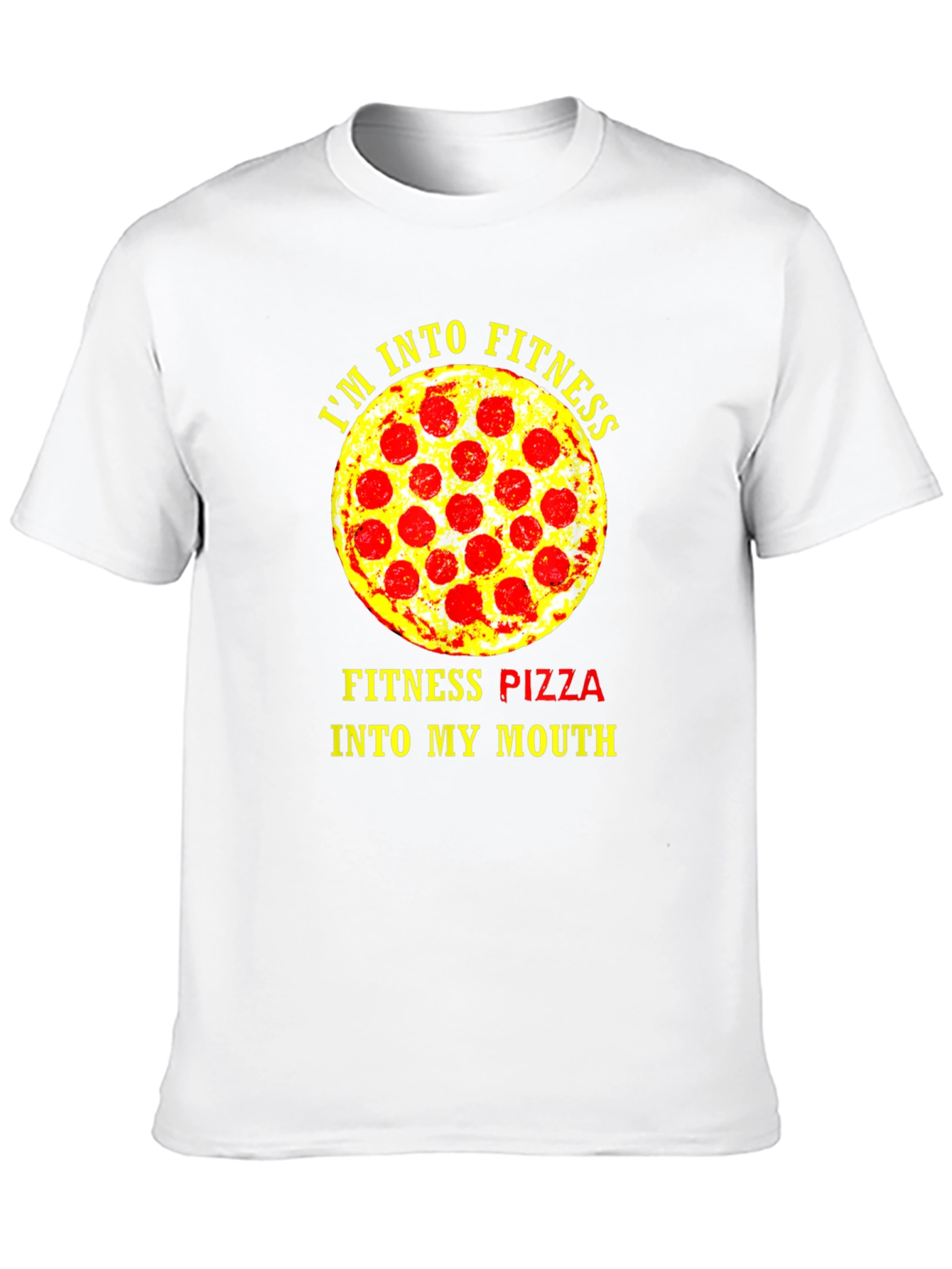 Black Fitness Pizza T-Shirt - Funny Gym Workout Tee view 10