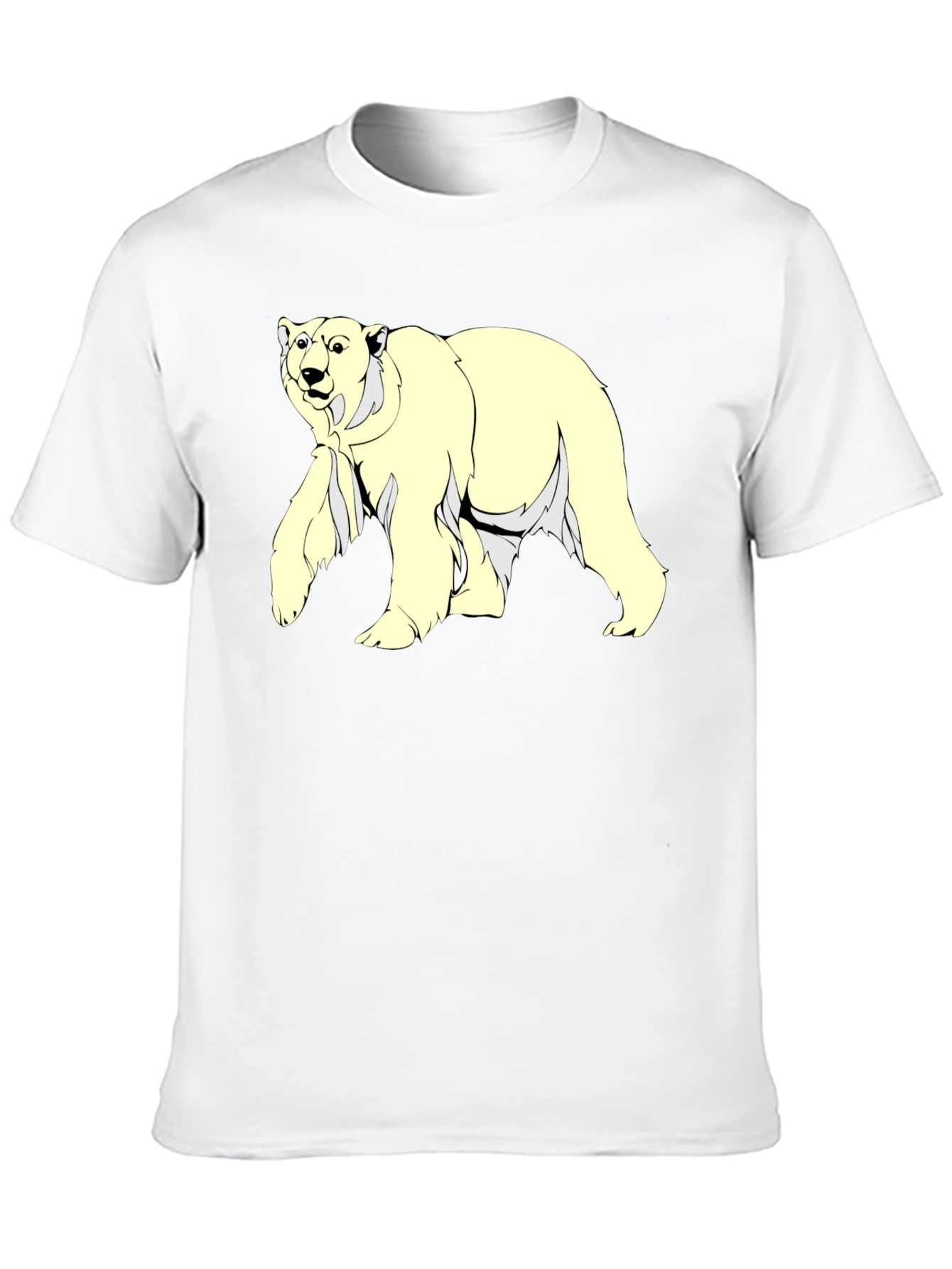 Black Polar Bear Graphic Tee - Men's Black T-Shirt view 10