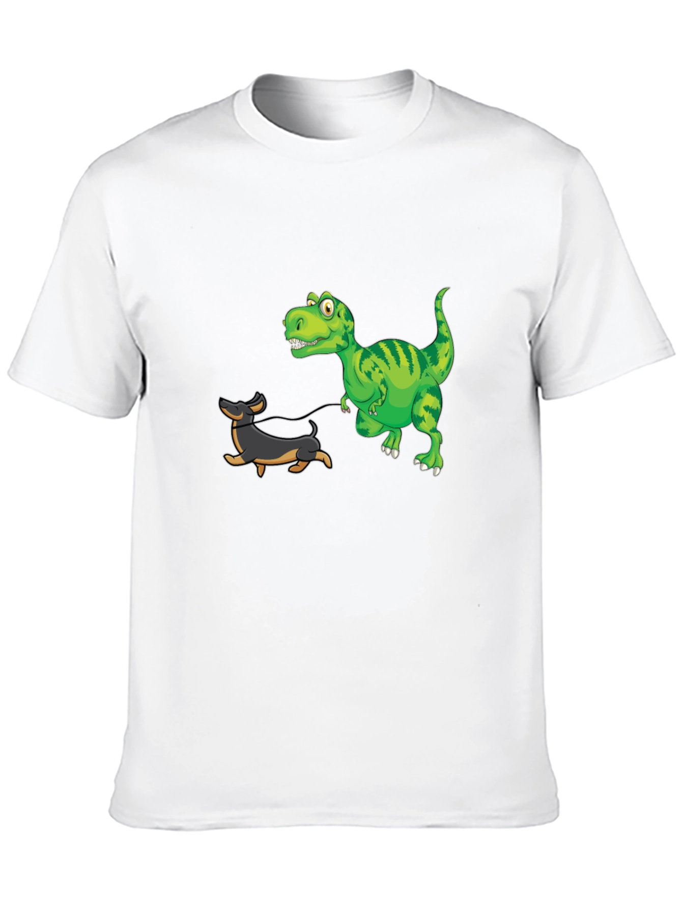 Black Dino Dog Walk Black T-Shirt view 10