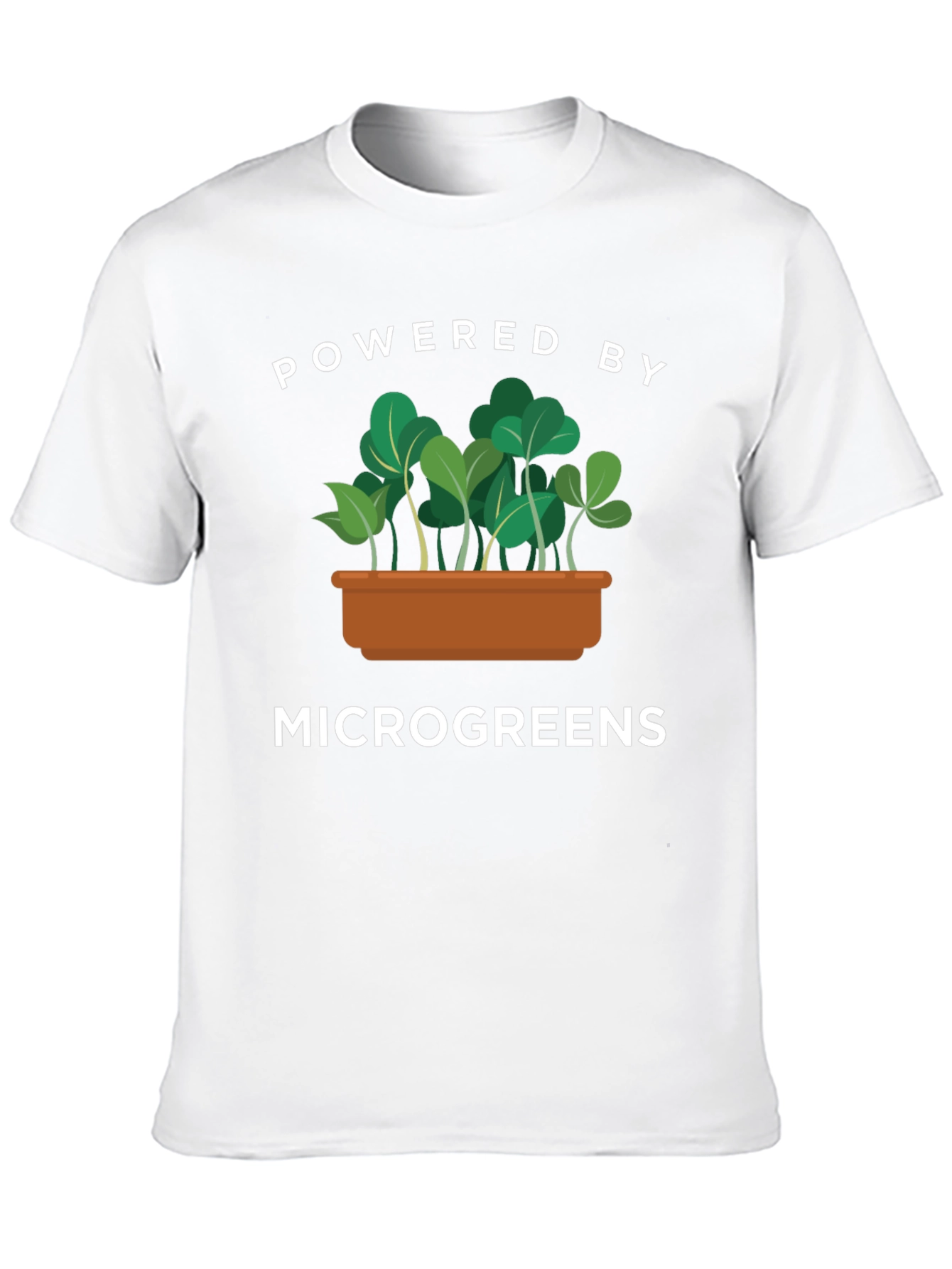 Black Powered by Microgreens T-Shirt view 10